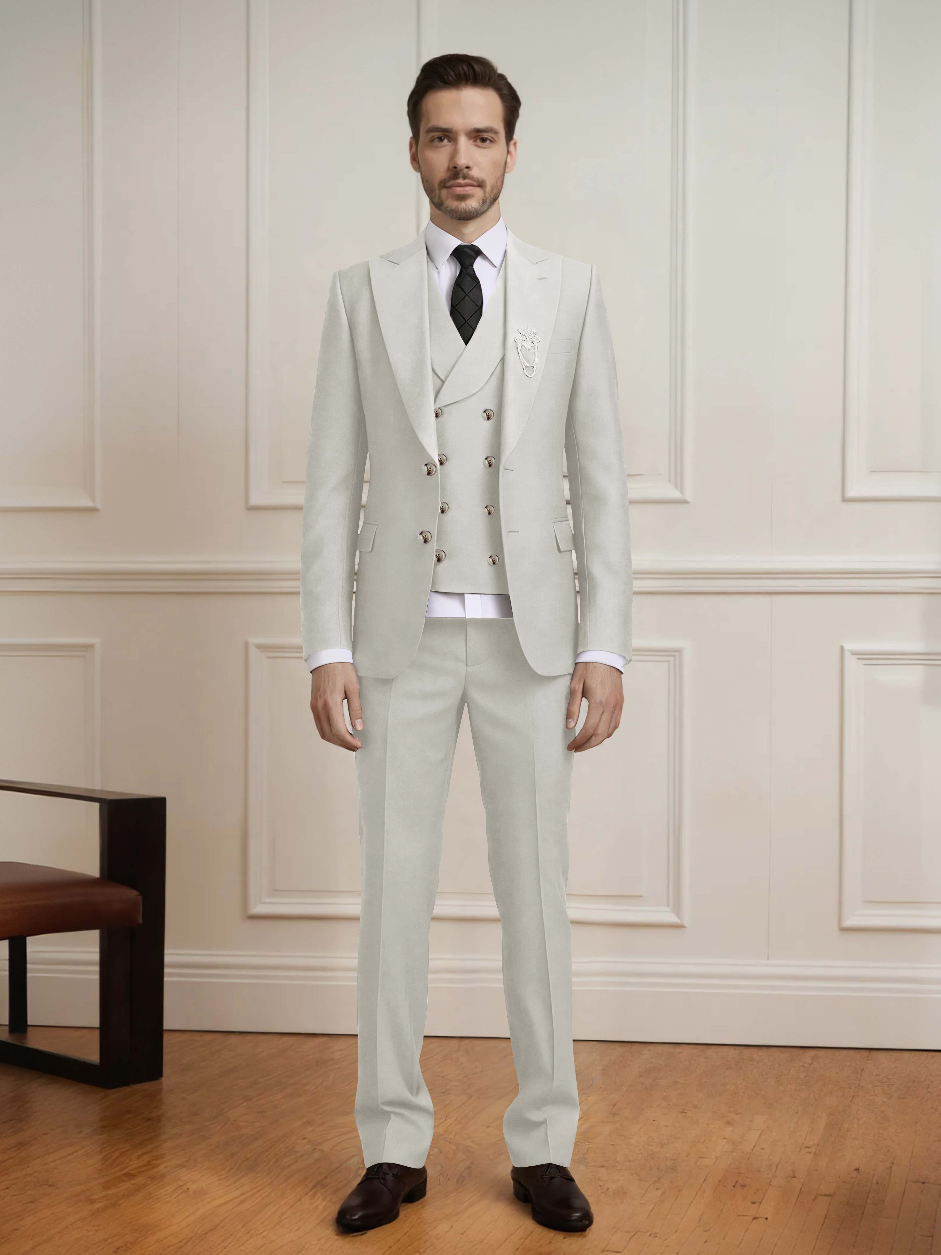 Quality Men's Single Breasted 3 Pieces Wedding Suit