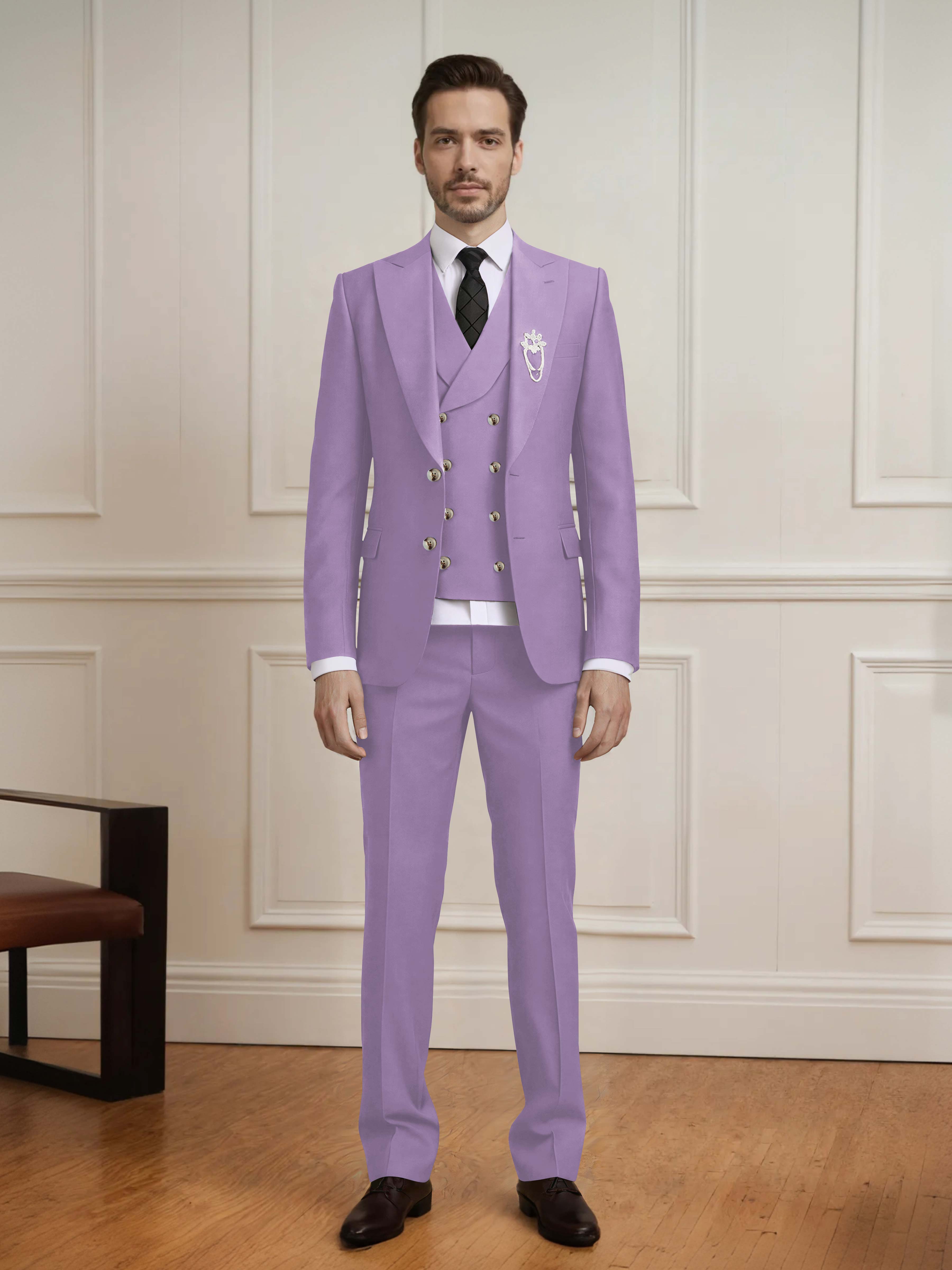 Quality Men's Single Breasted 3 Pieces Wedding Suit