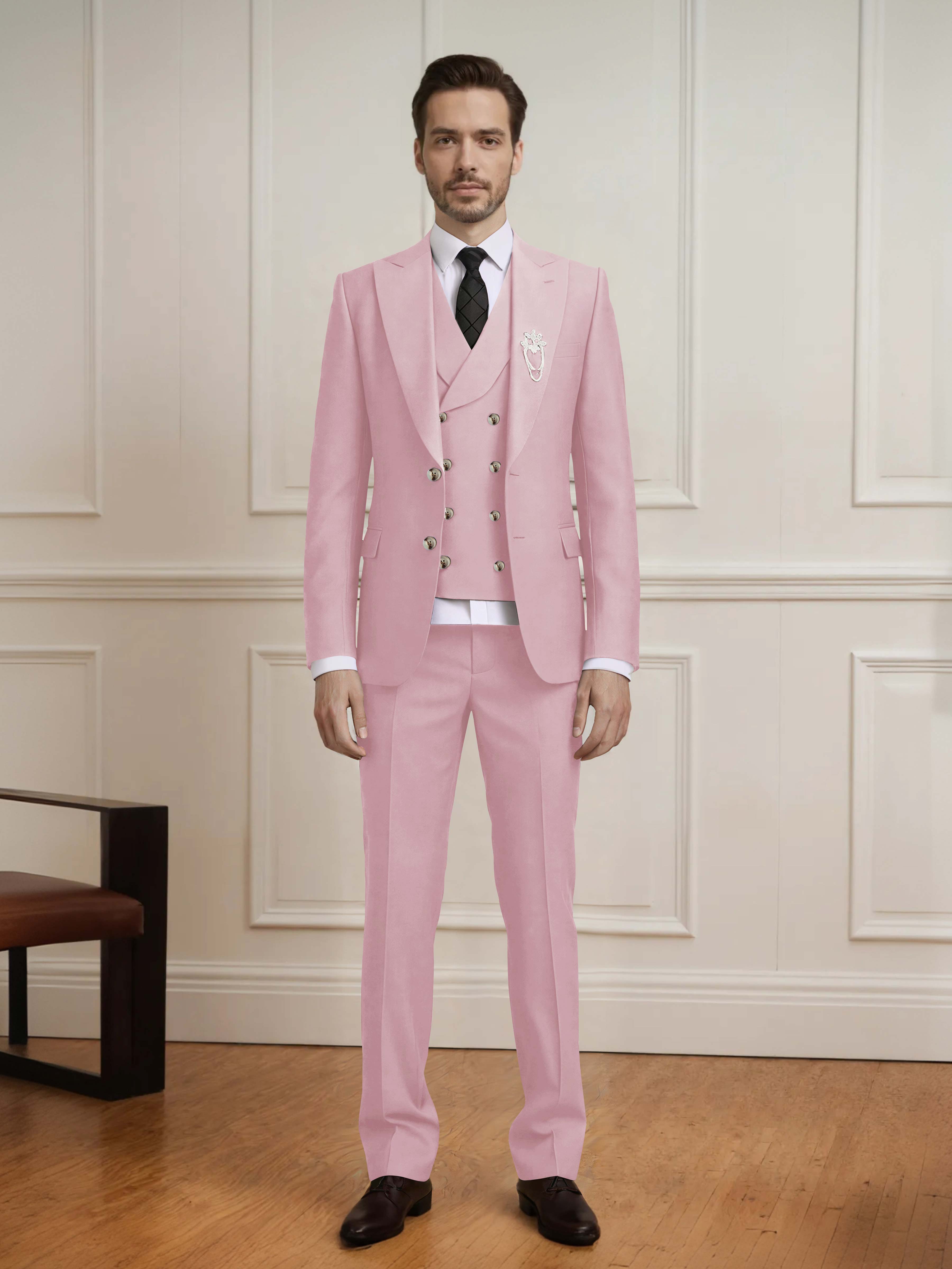 Quality Men's Single Breasted 3 Pieces Wedding Suit
