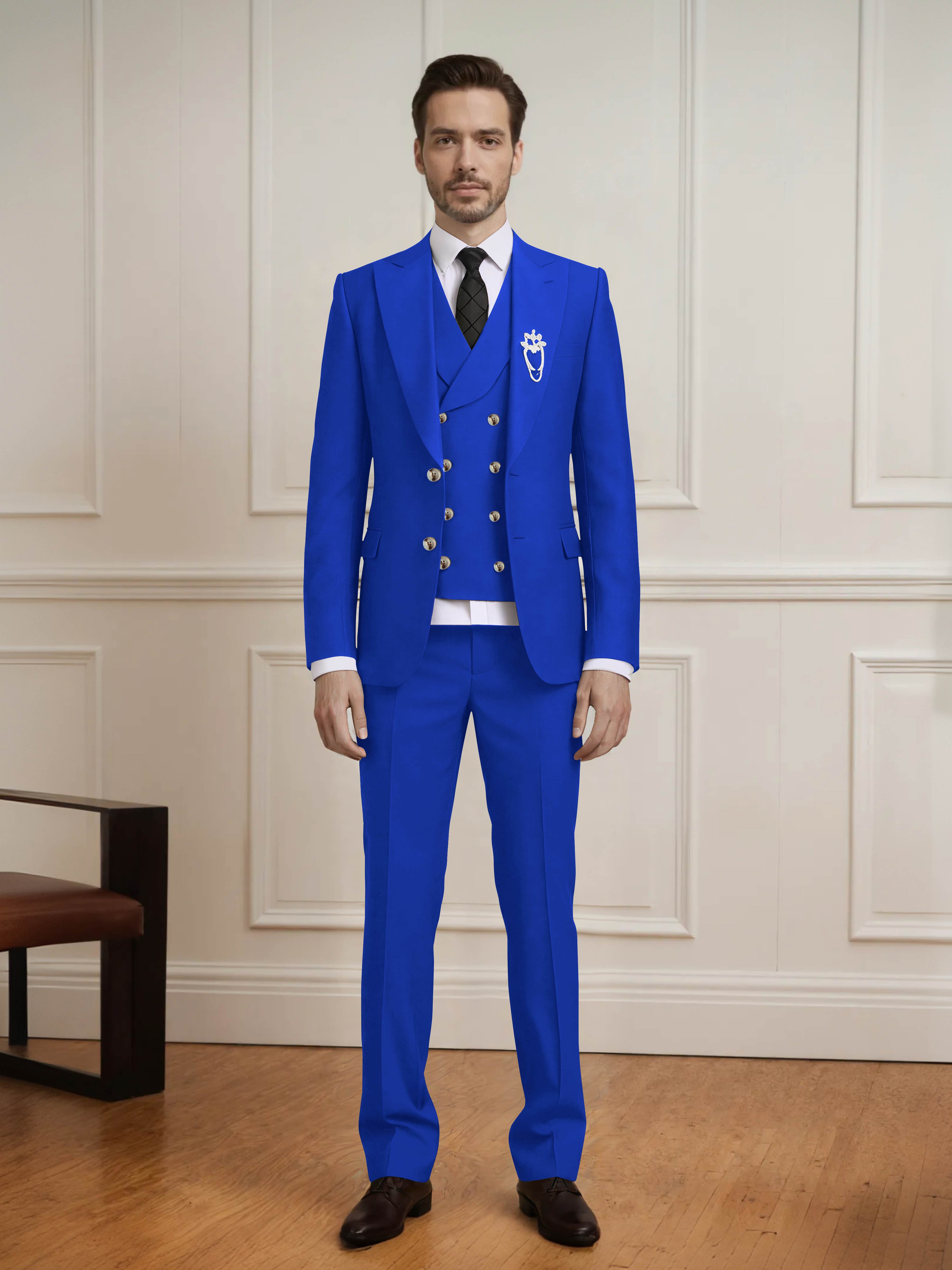 Quality Men's Single Breasted 3 Pieces Wedding Suit