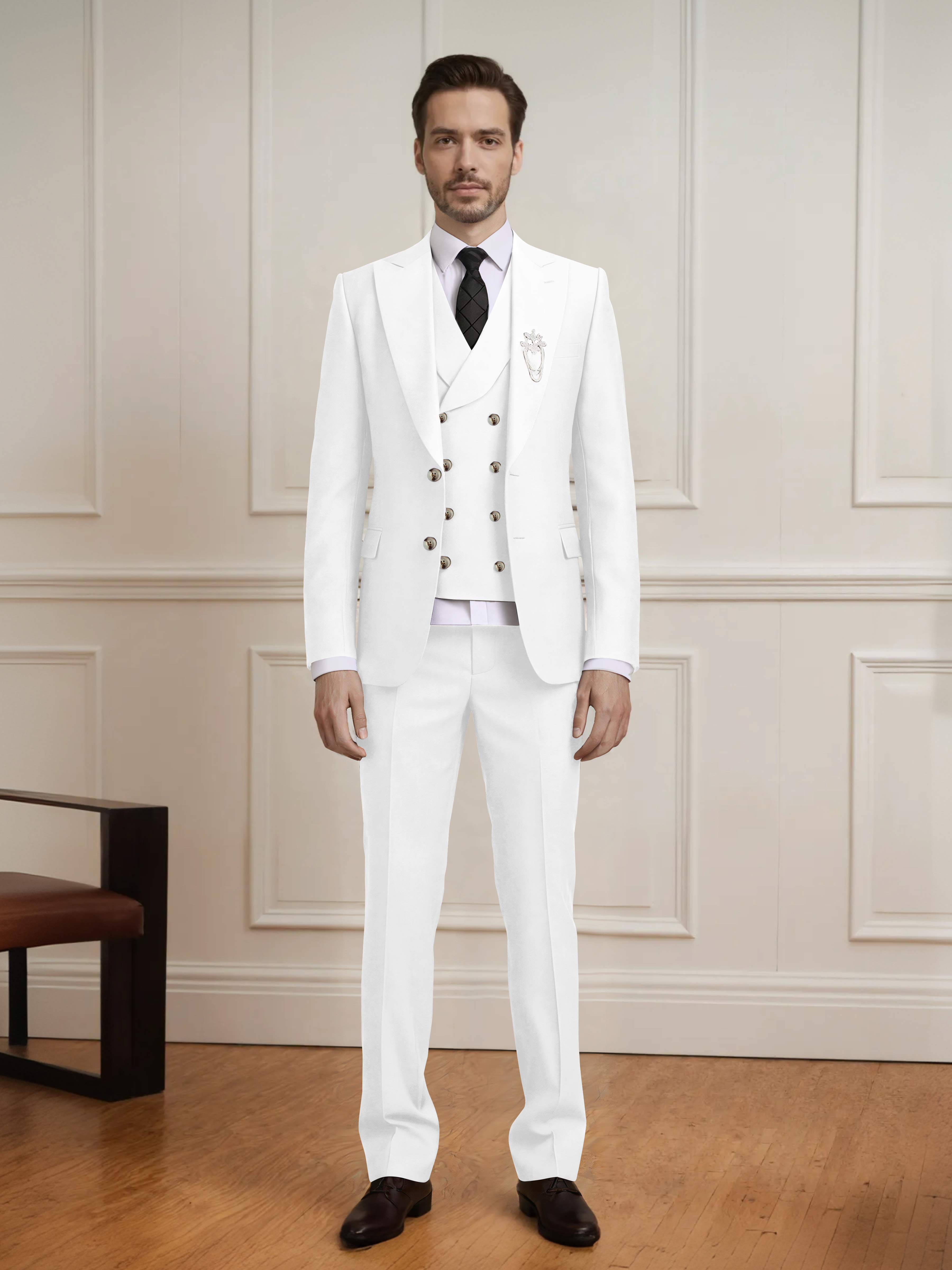 Quality Men's Single Breasted 3 Pieces Wedding Suit