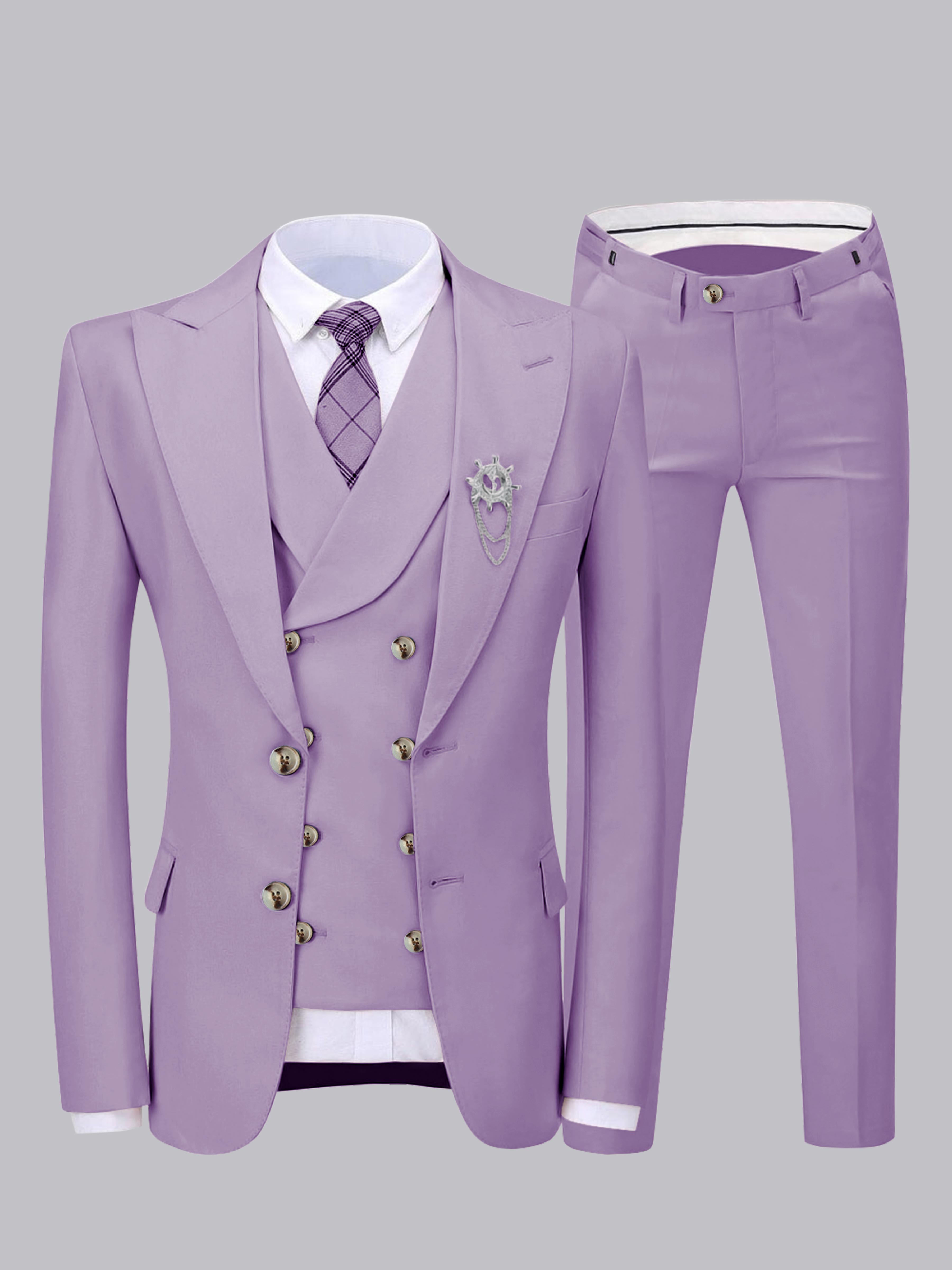 Refined Men's Two Buttons 3 Pieces Wedding Suits