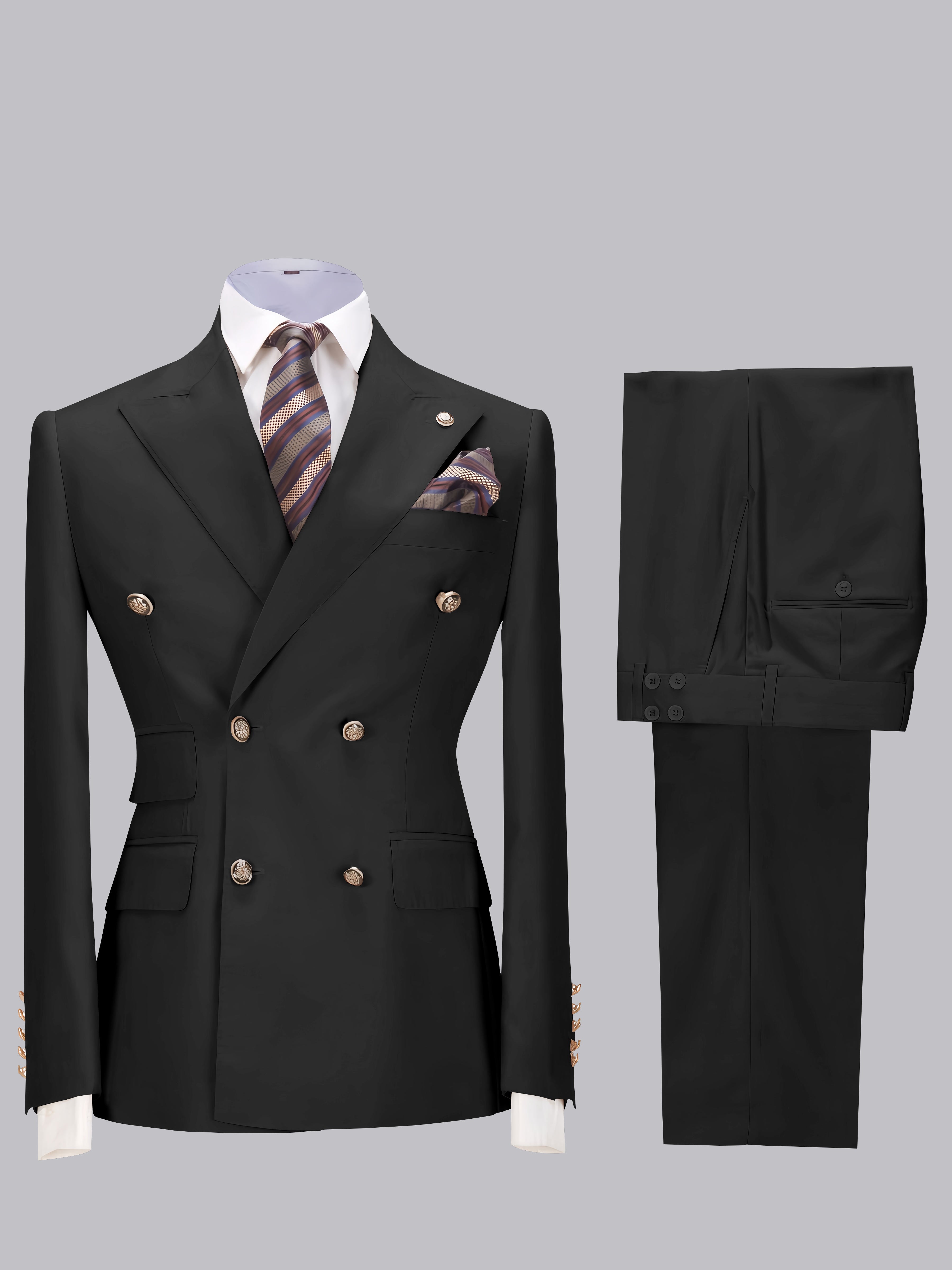 Refined Tailored Slim Fit Men's 2 Pieces Wedding Suits