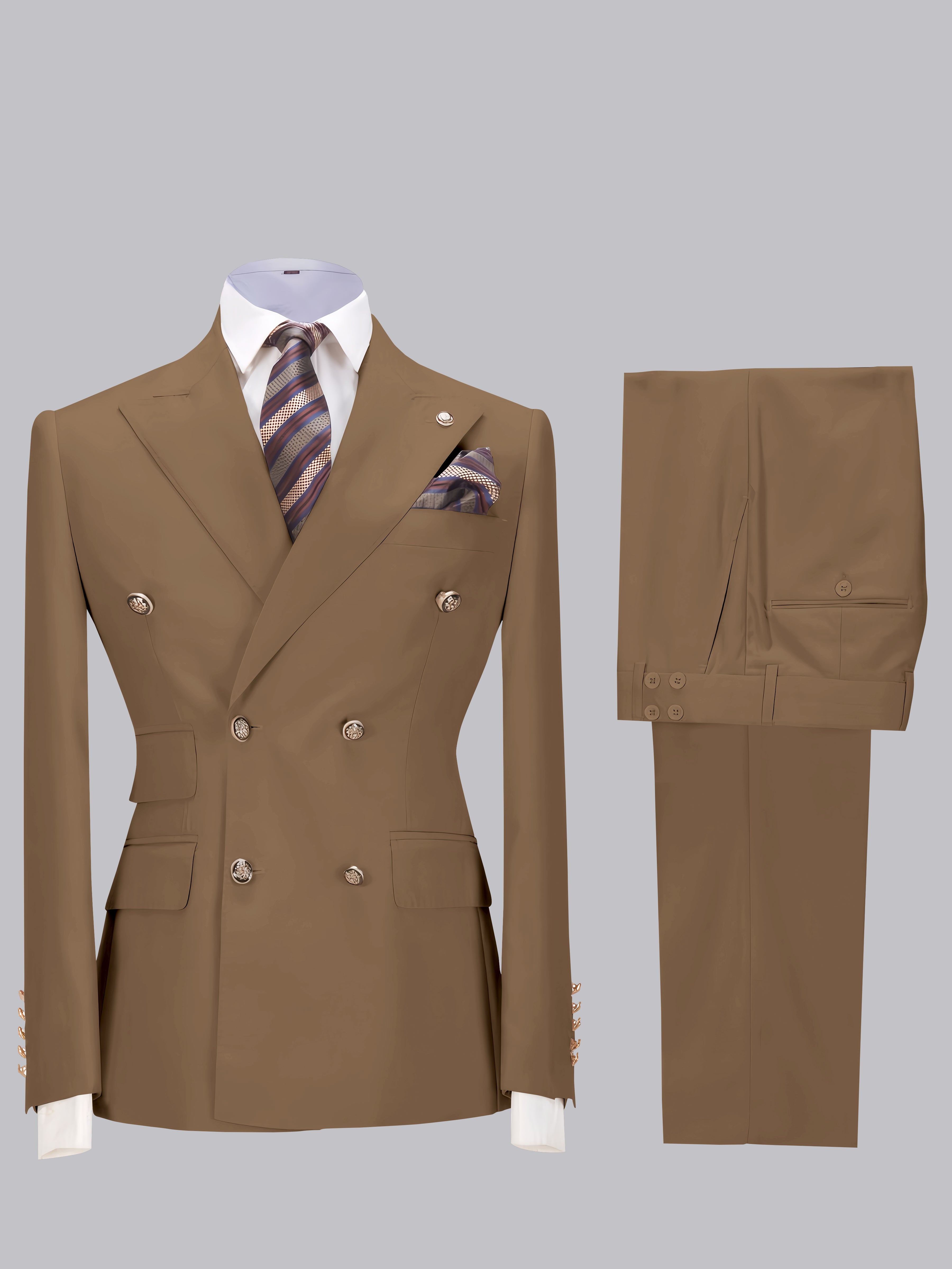 Refined Tailored Slim Fit Men's 2 Pieces Wedding Suits