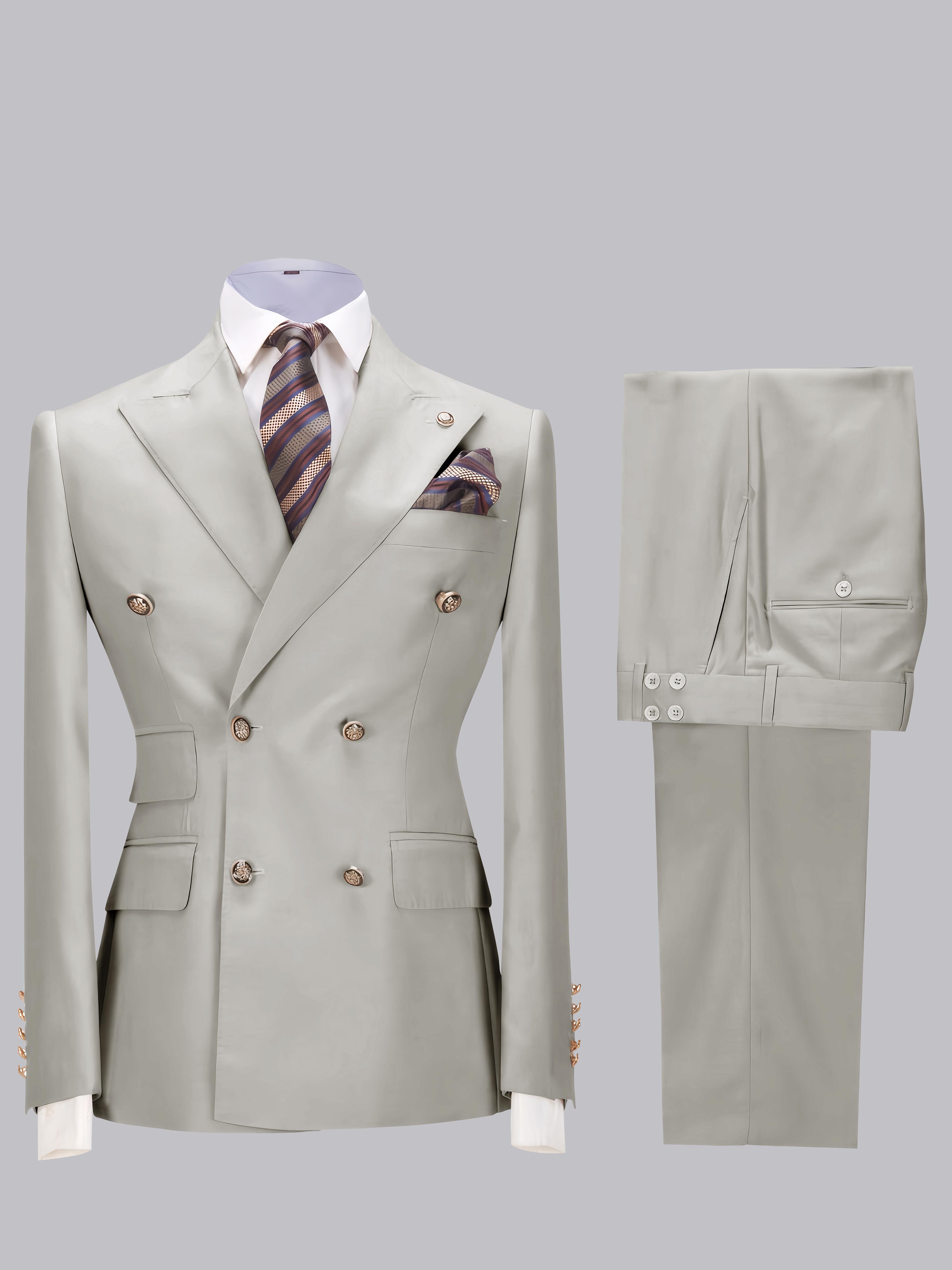 Refined Tailored Slim Fit Men's 2 Pieces Wedding Suits
