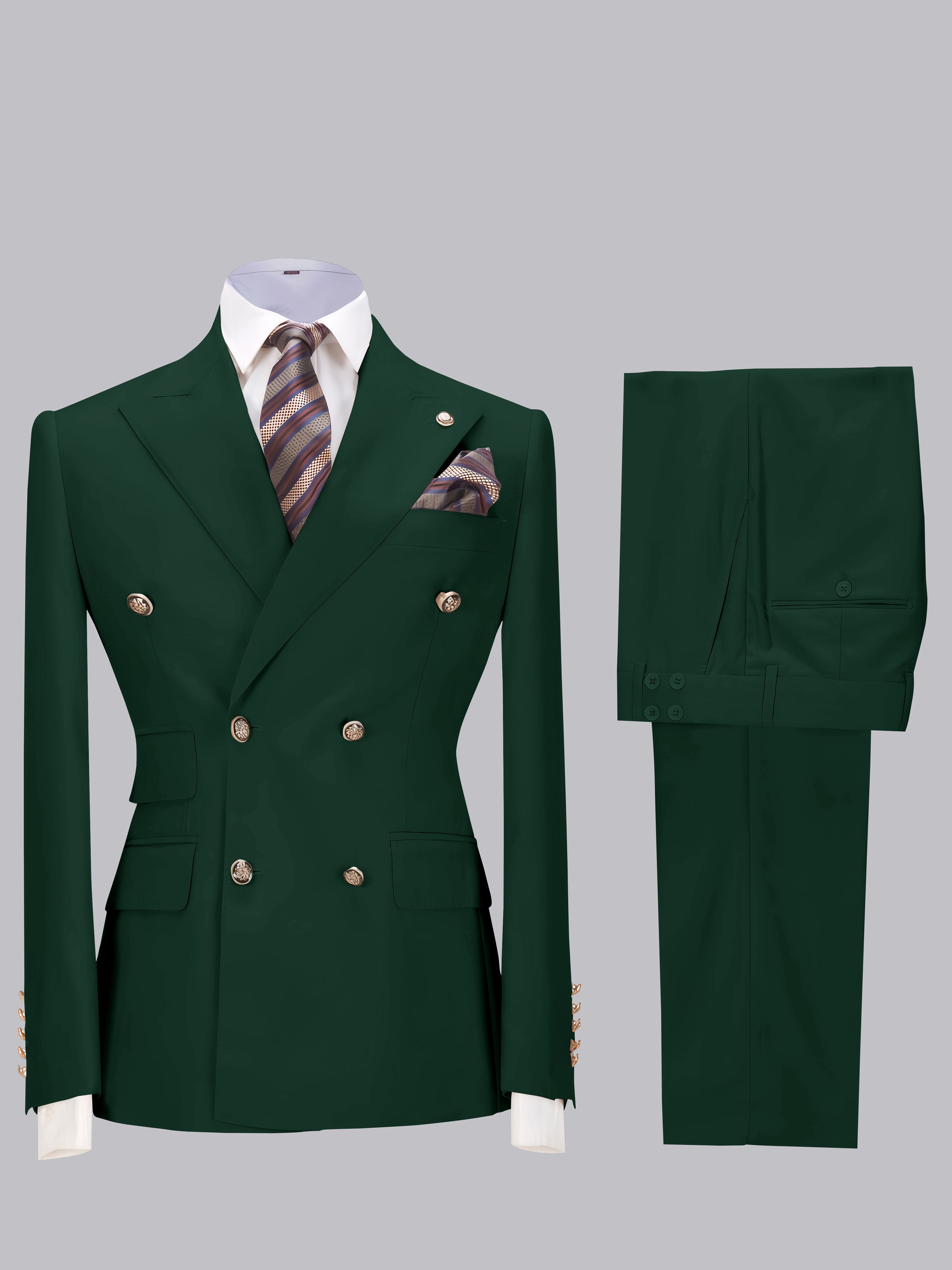 Refined Tailored Slim Fit Men's 2 Pieces Wedding Suits