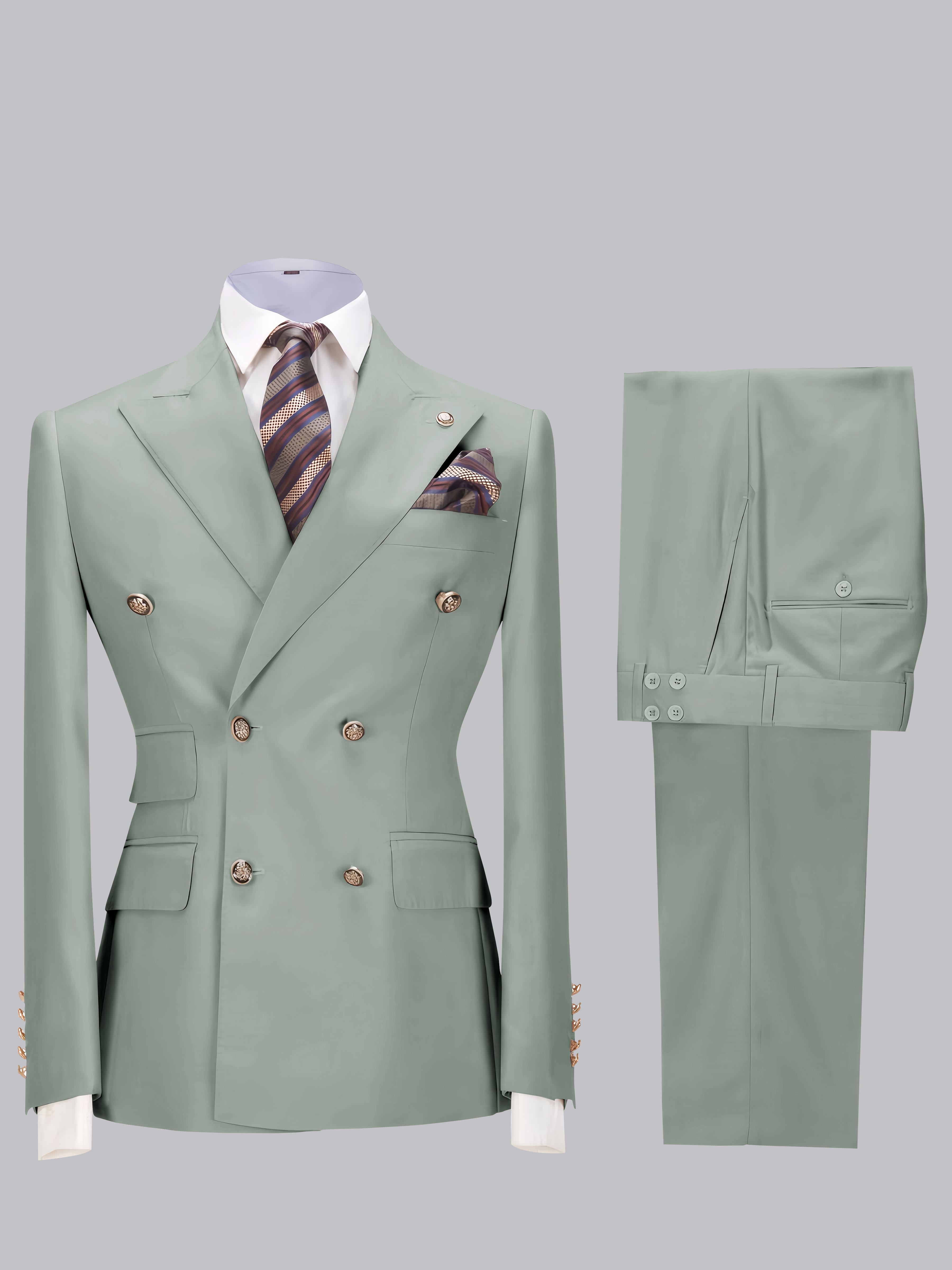 Refined Tailored Slim Fit Men's 2 Pieces Wedding Suits