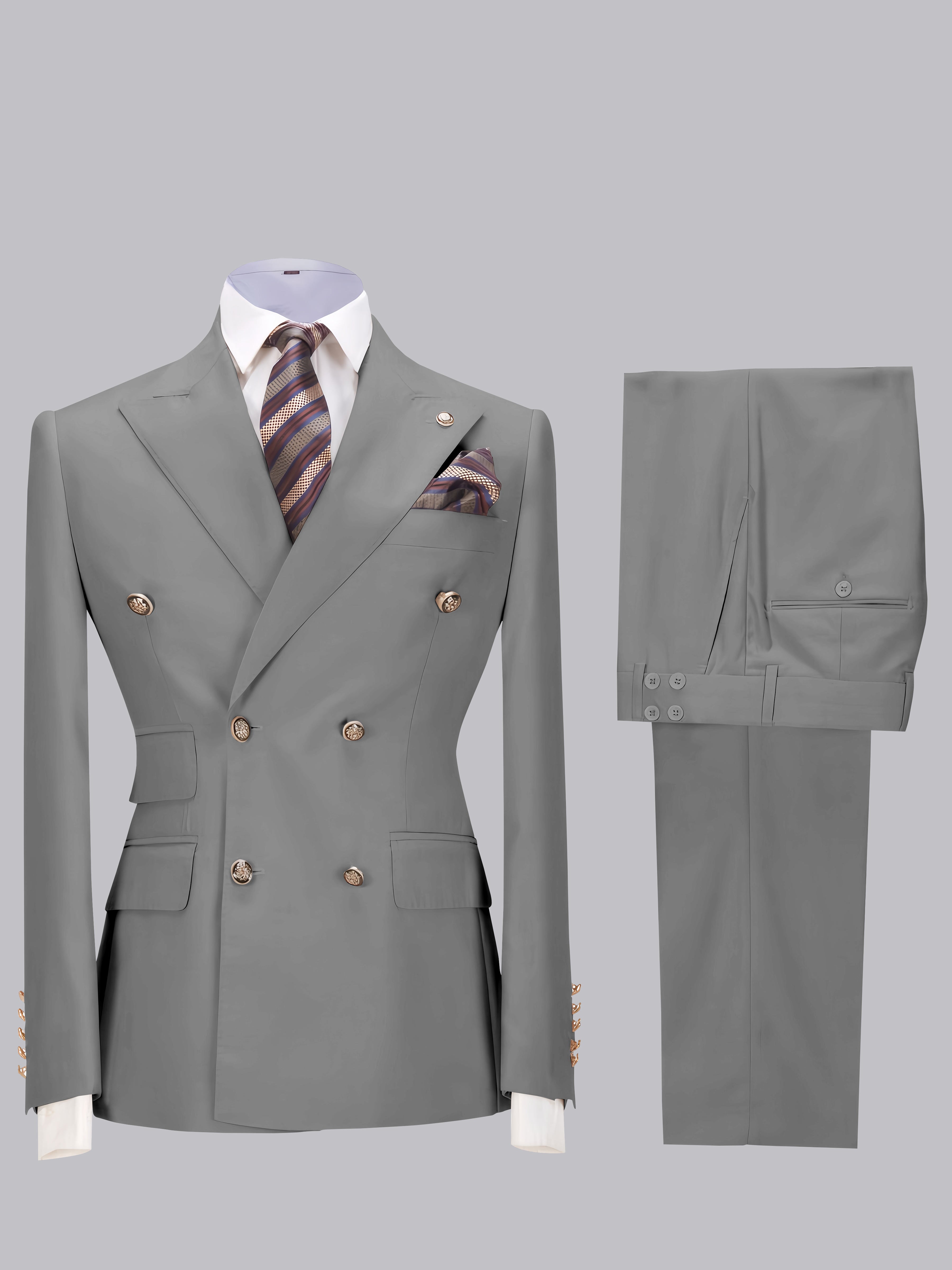 Refined Tailored Slim Fit Men's 2 Pieces Wedding Suits
