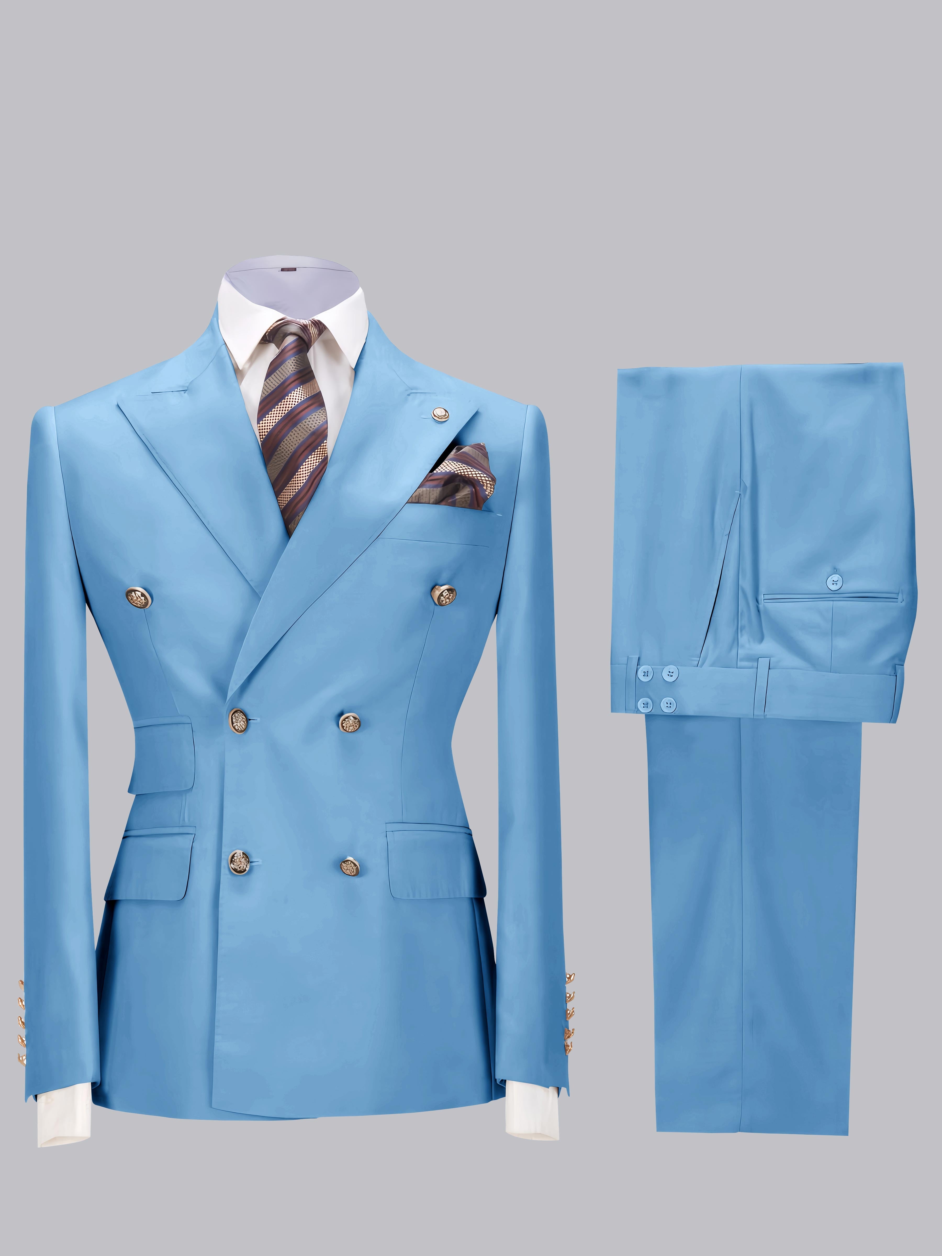 Refined Tailored Slim Fit Men's 2 Pieces Wedding Suits