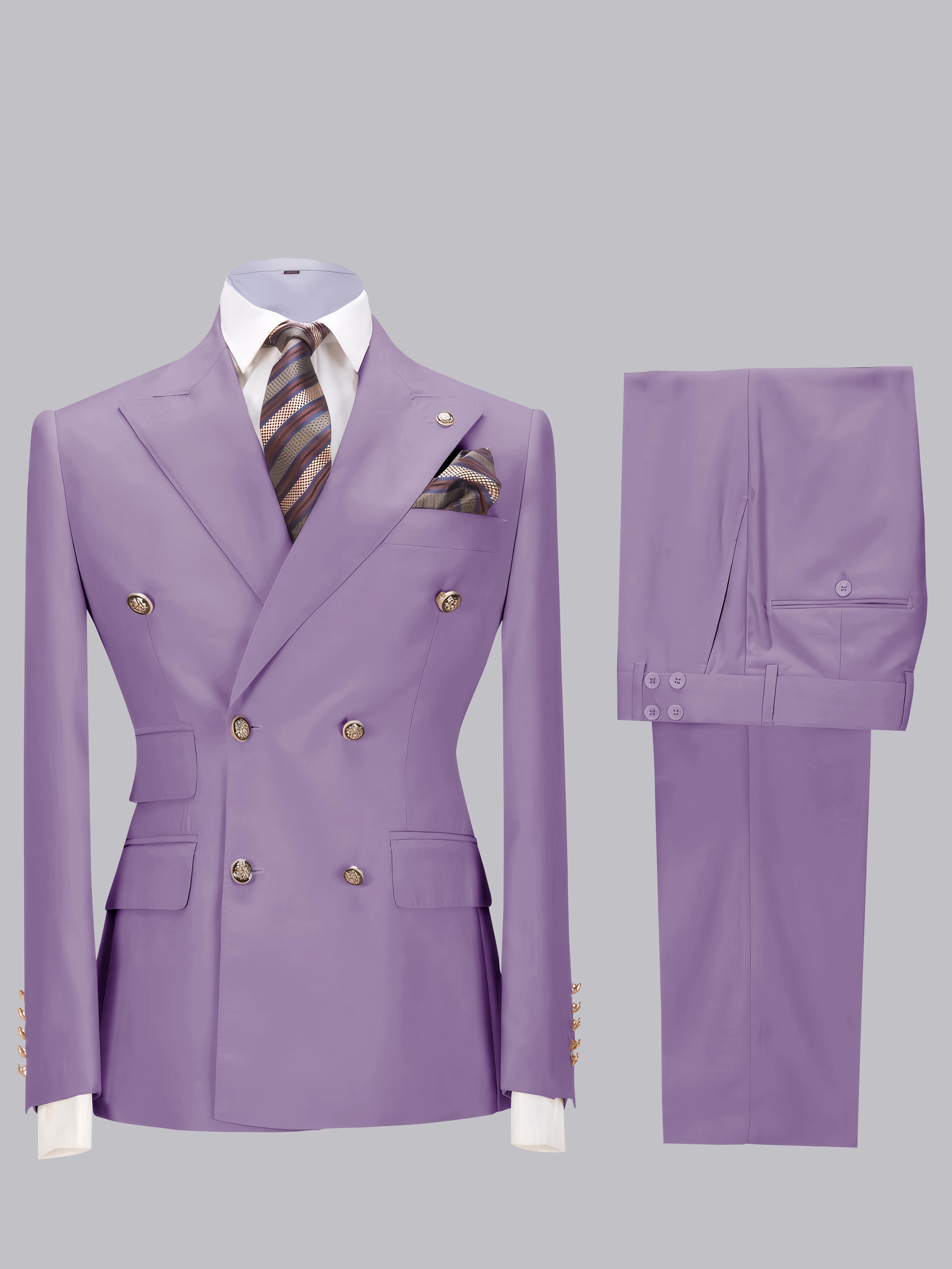 Refined Tailored Slim Fit Men's 2 Pieces Wedding Suits