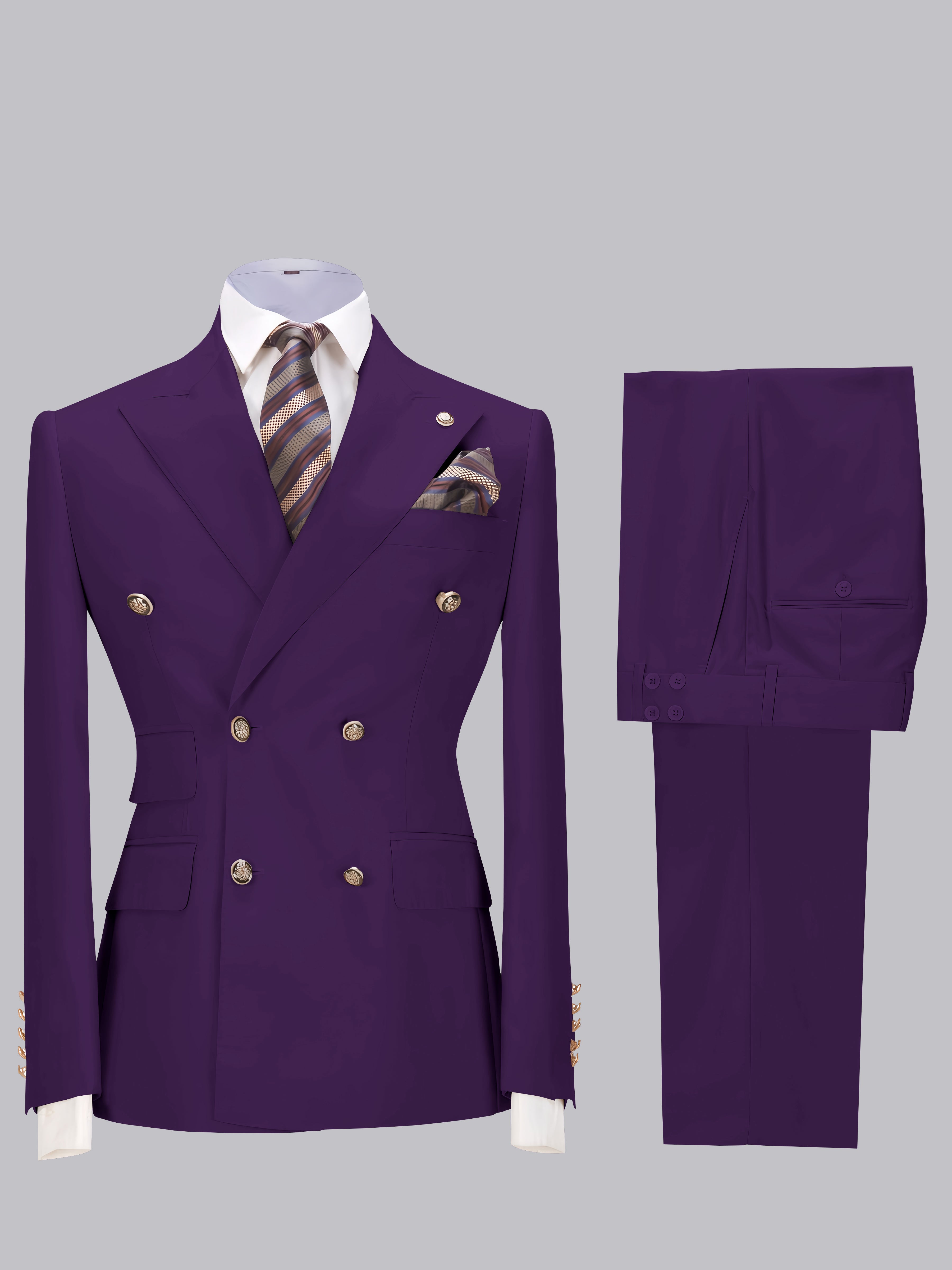 Refined Tailored Slim Fit Men's 2 Pieces Wedding Suits