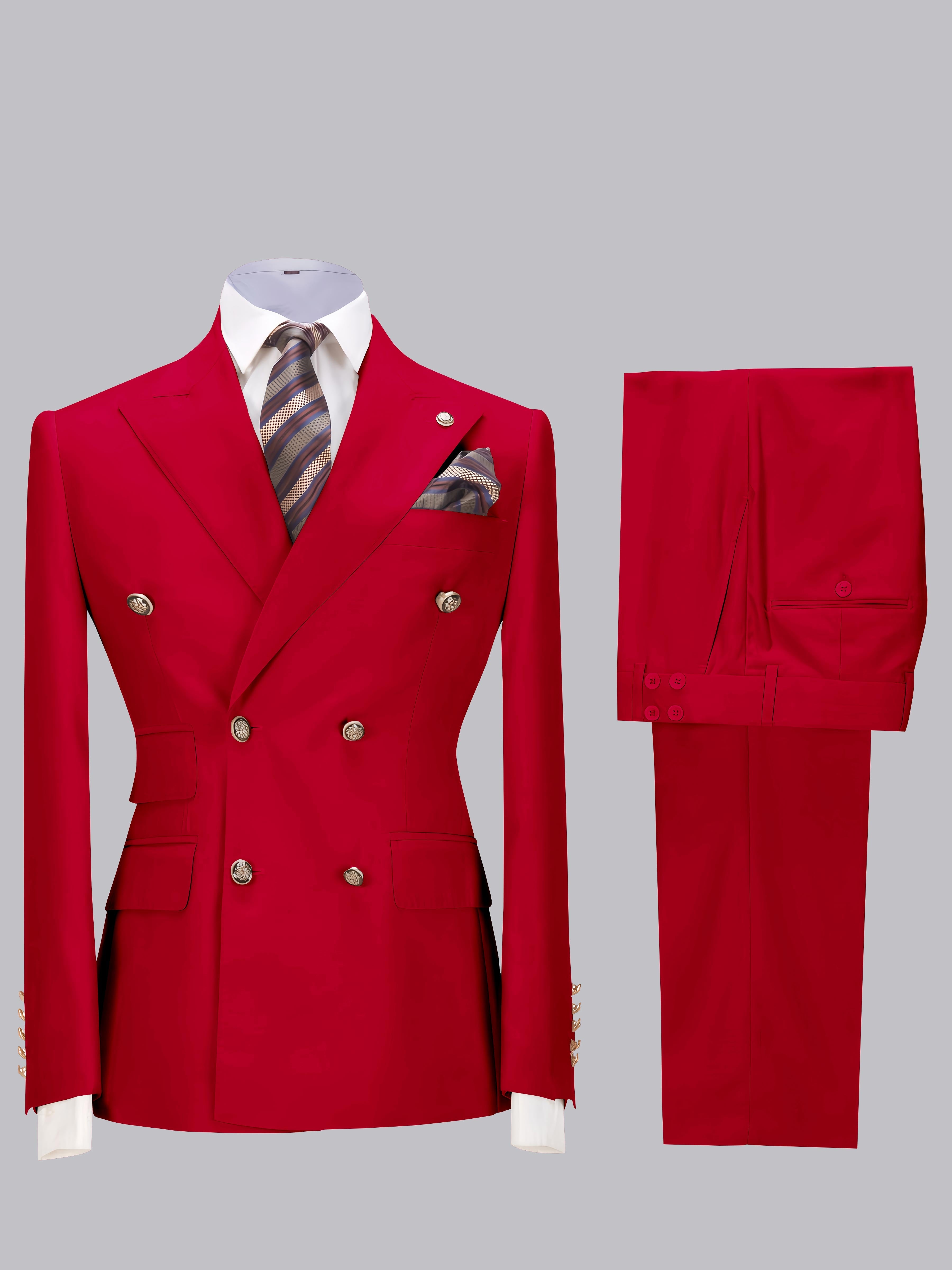 Refined Tailored Slim Fit Men's 2 Pieces Wedding Suits