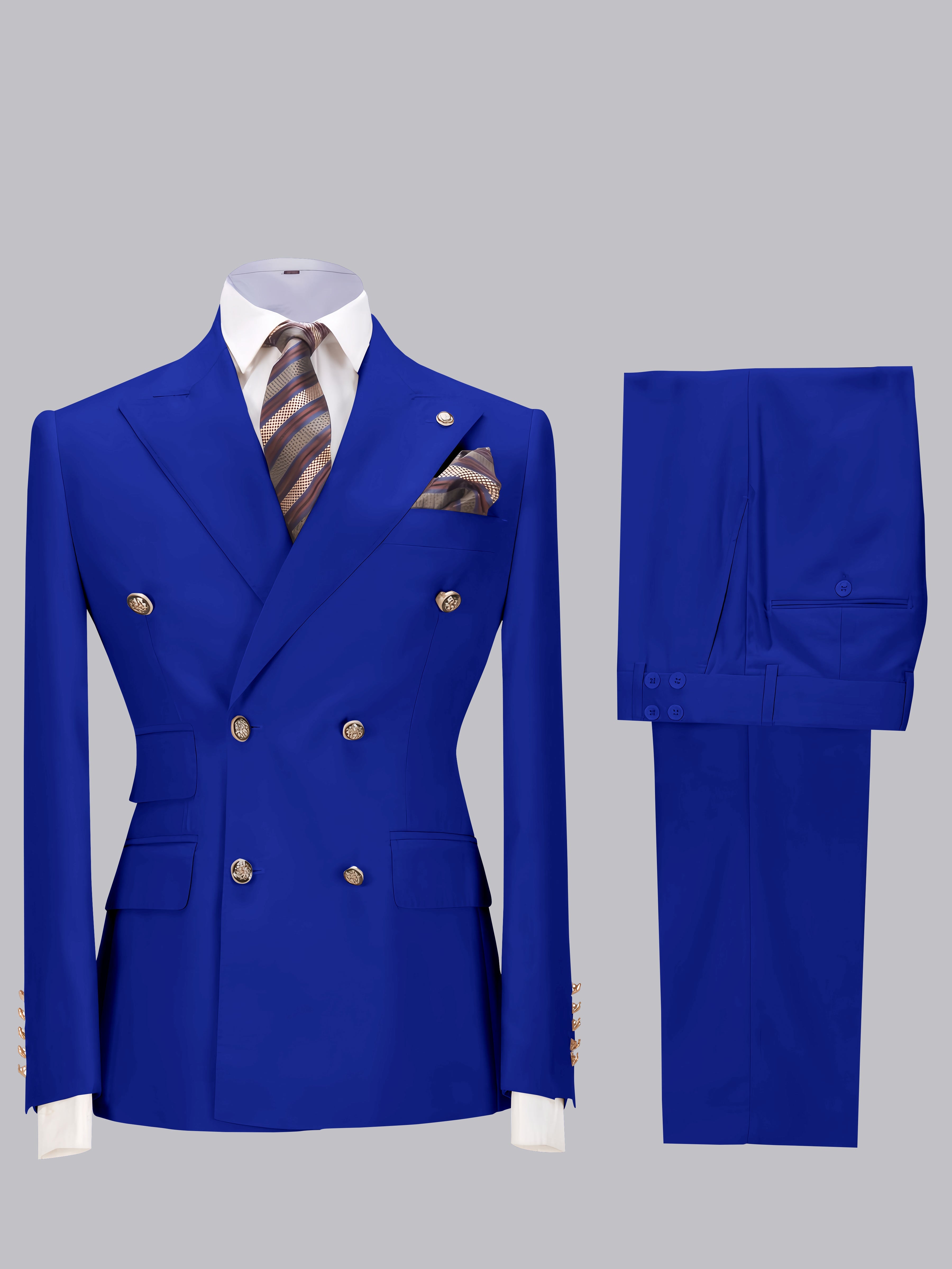 Refined Tailored Slim Fit Men's 2 Pieces Wedding Suits