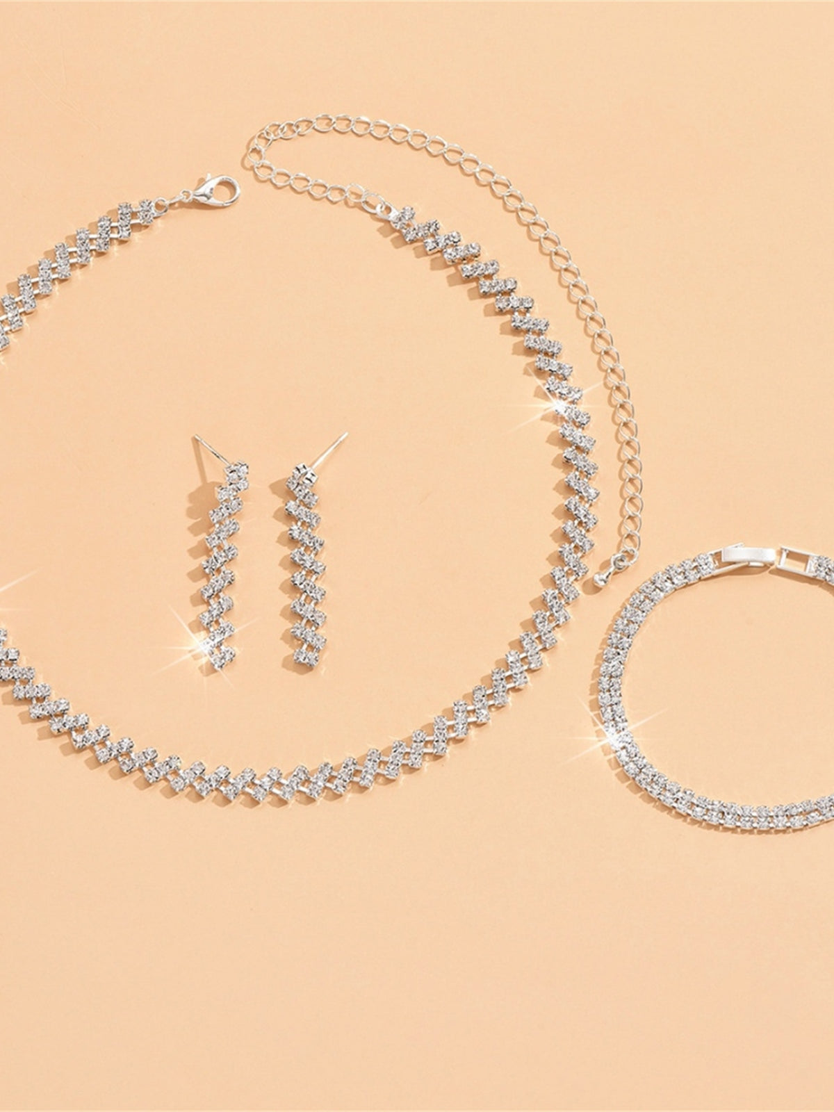 Rhinestone Bridal Statement Jewelry Set