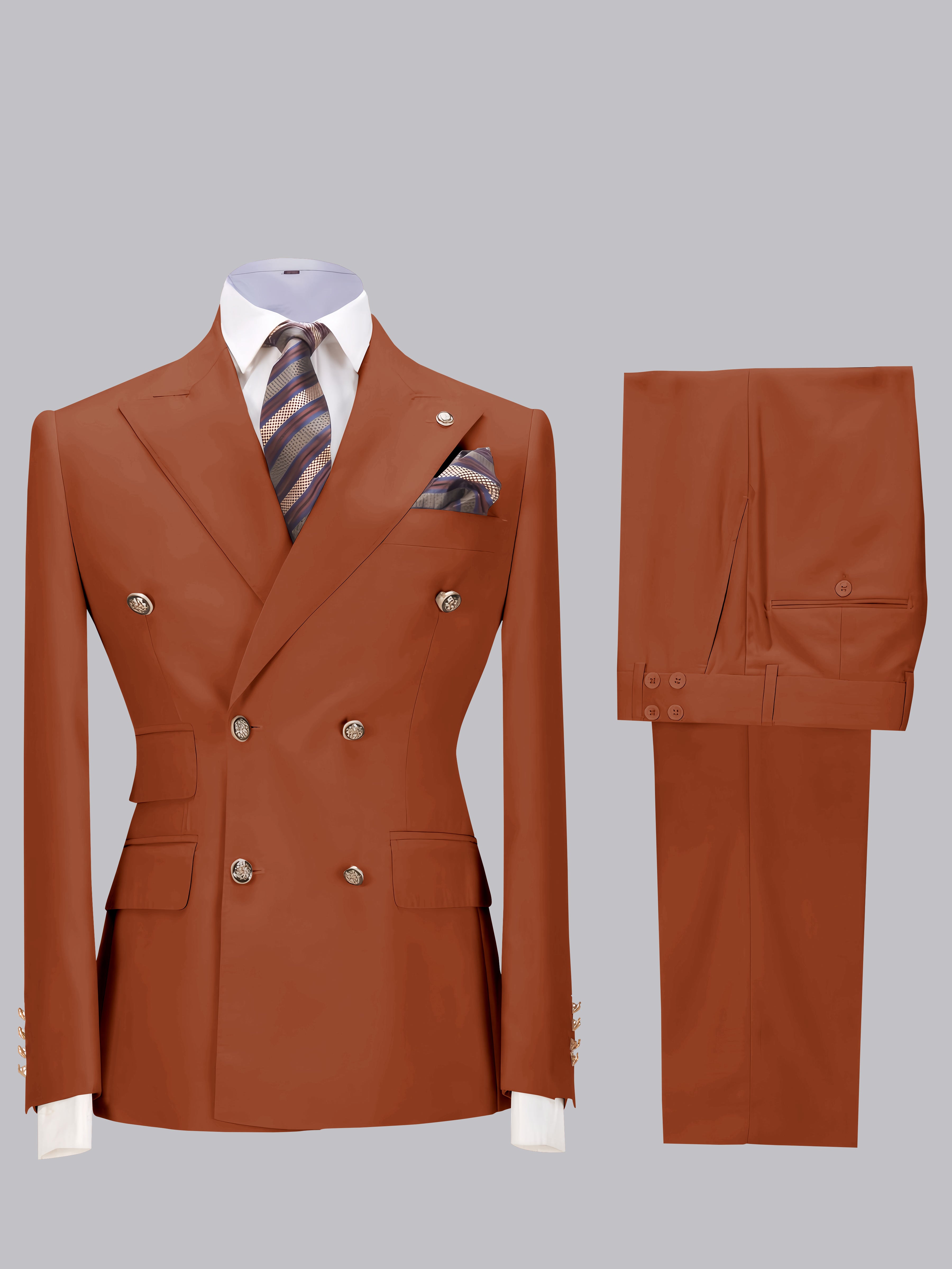 Refined Tailored Slim Fit Men's 2 Pieces Wedding Suits