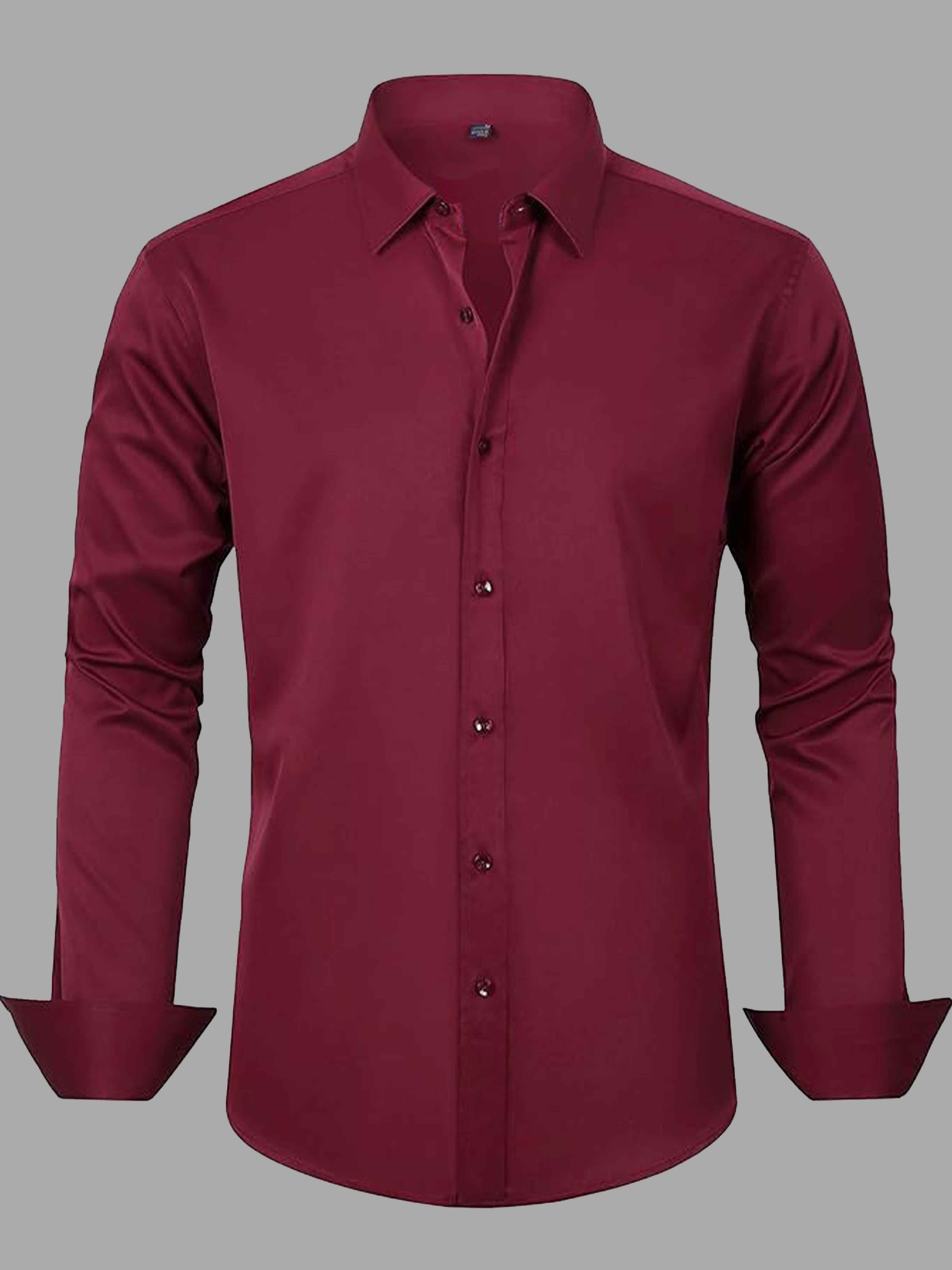 Men's Stretch Non-Iron Dress Shirt for Wedding & Prom UK