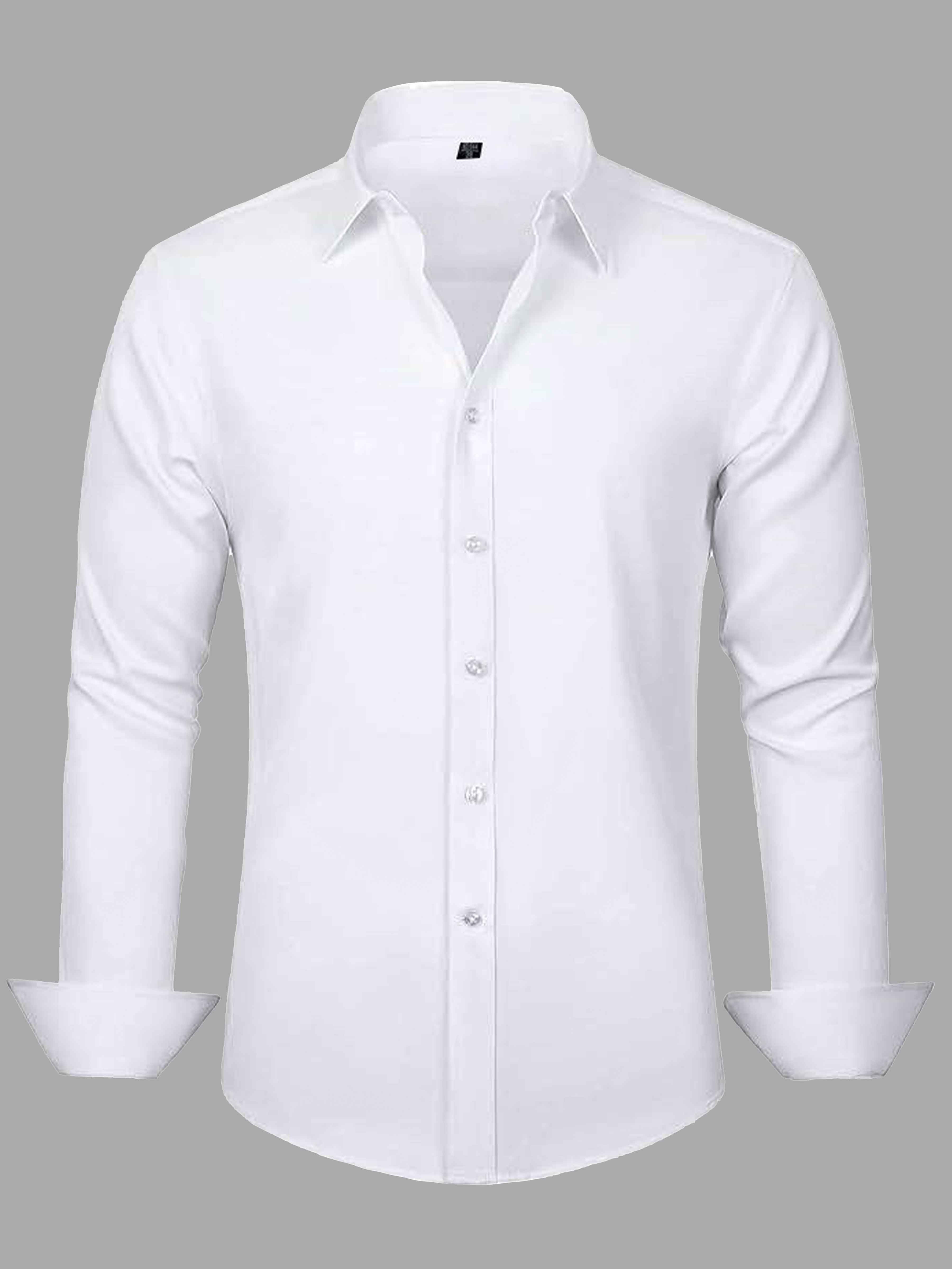 Men's Stretch Non-Iron Dress Shirt for Wedding & Prom UK