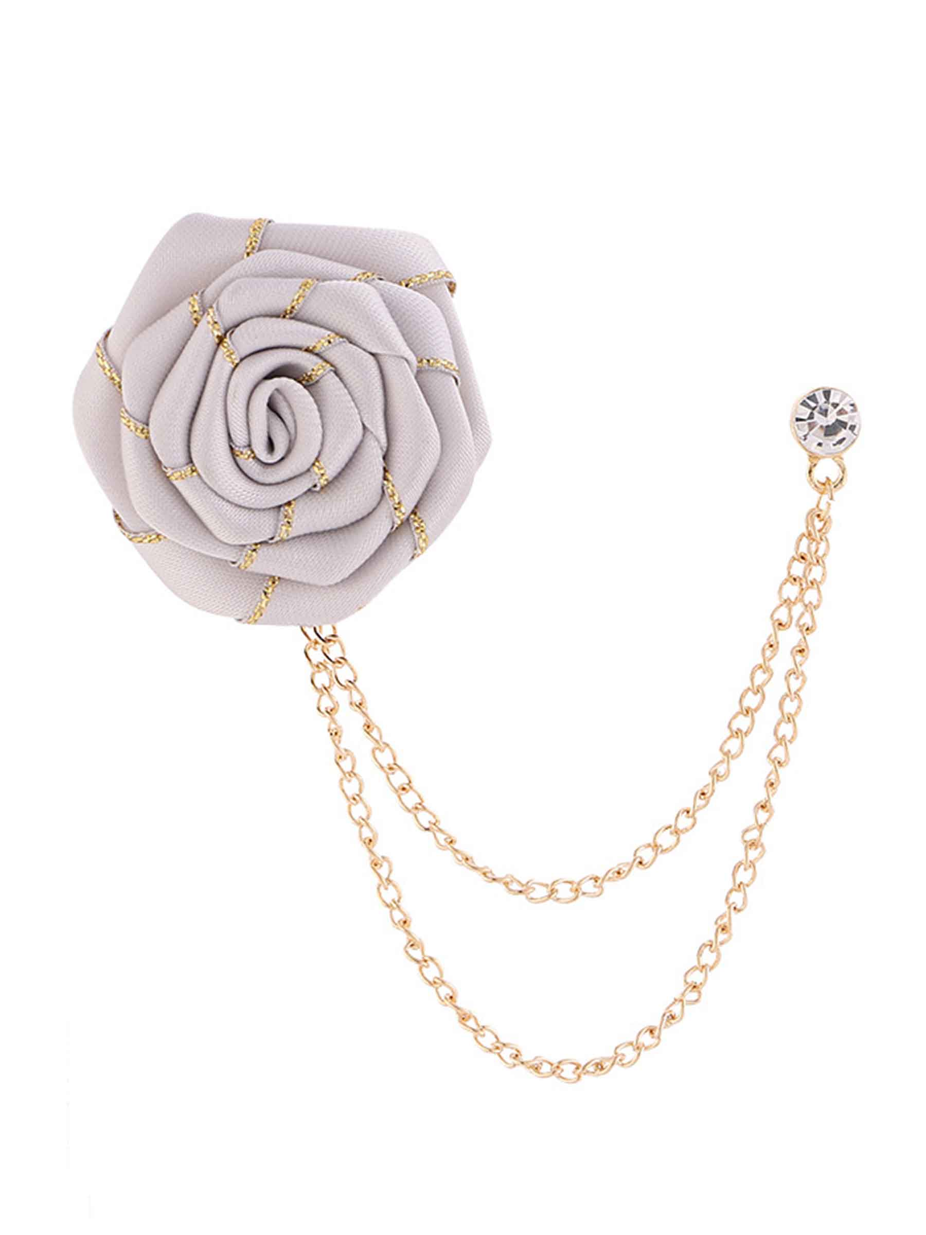 Pomuyoo Trendy Rose Flower Lapel Pins for Men's Suit UK