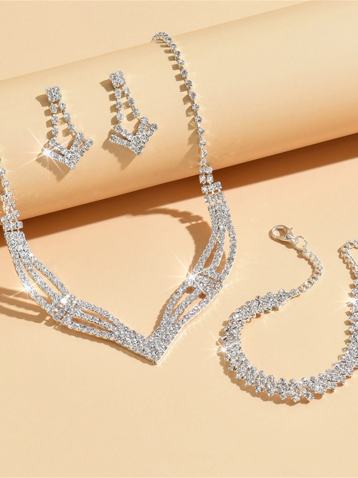 Sparkling Crystal Bridal Accessory Set