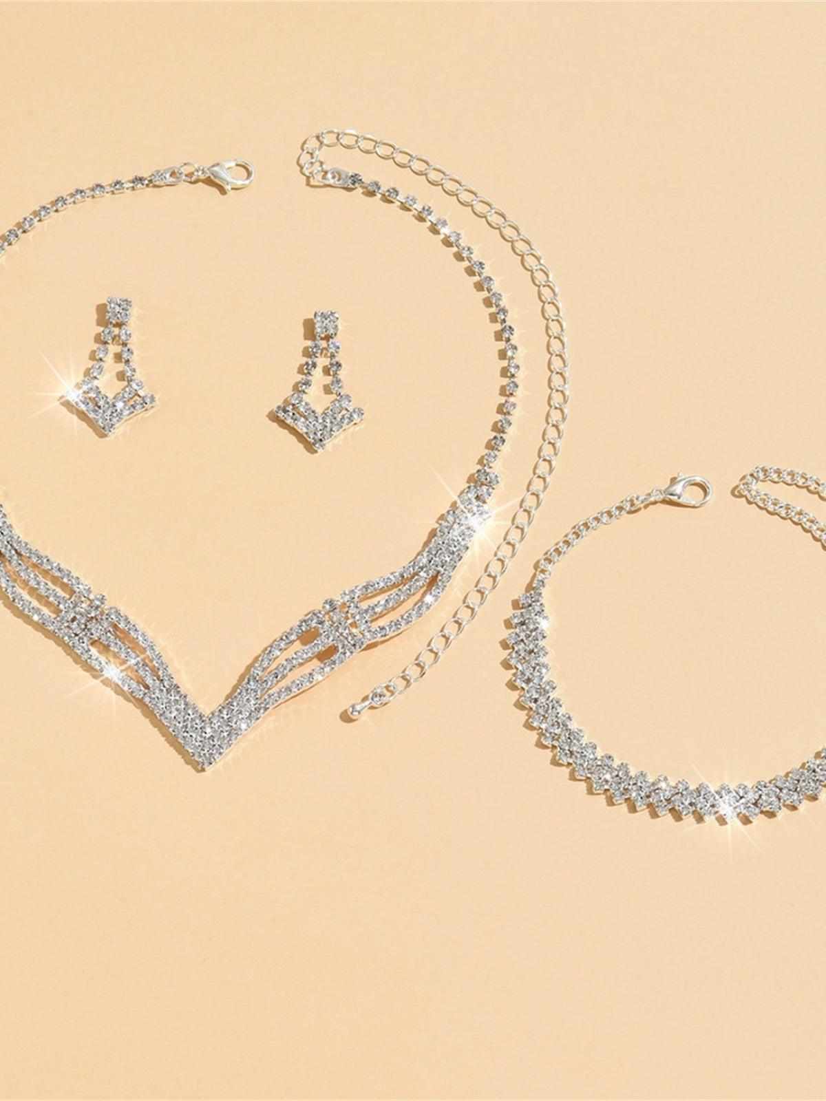 Sparkling Crystal Bridal Accessory Set