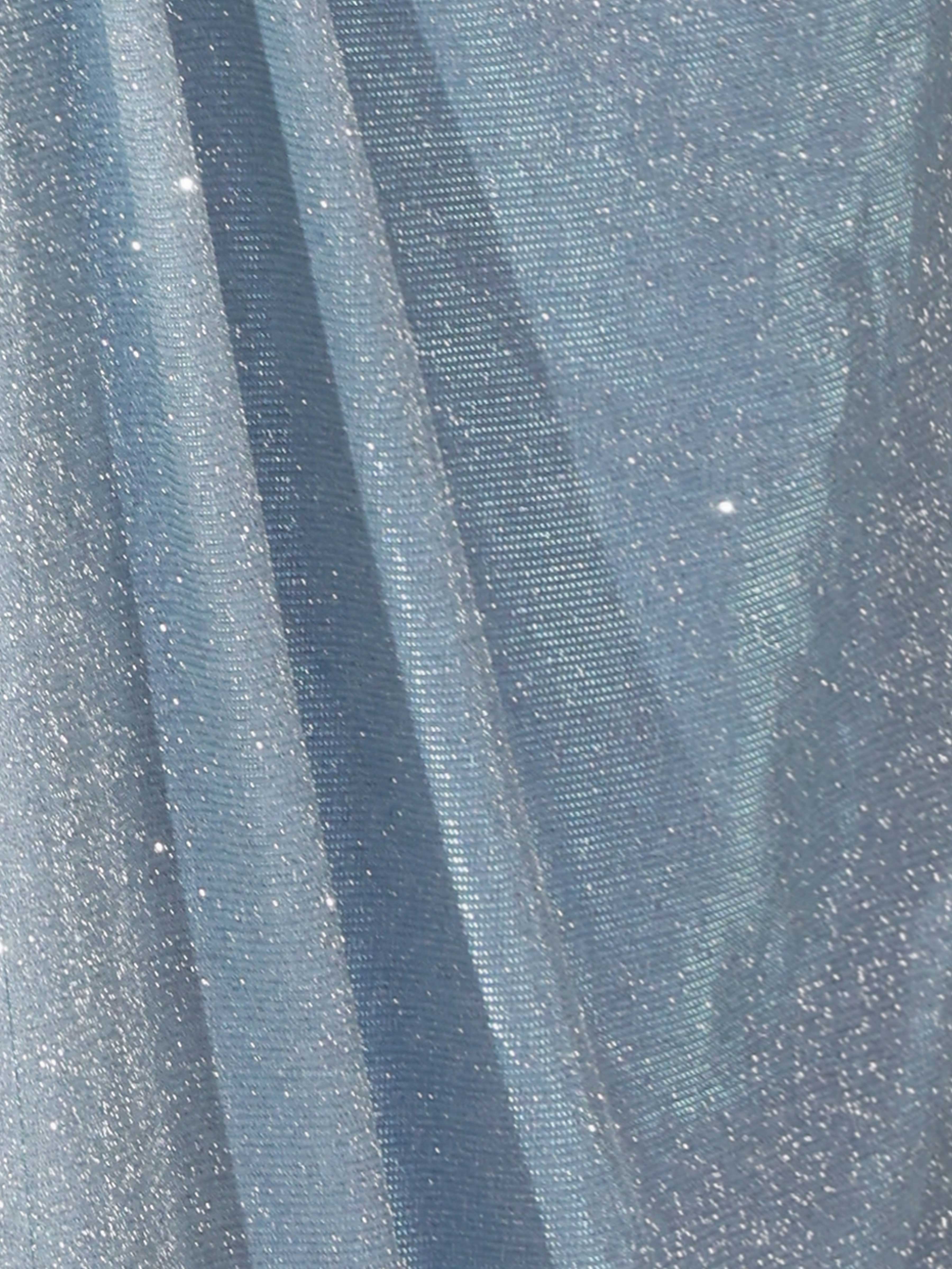 Sparkly Sheath Spaghetti Straps Corset Pleated Slit Prom Dresses UK