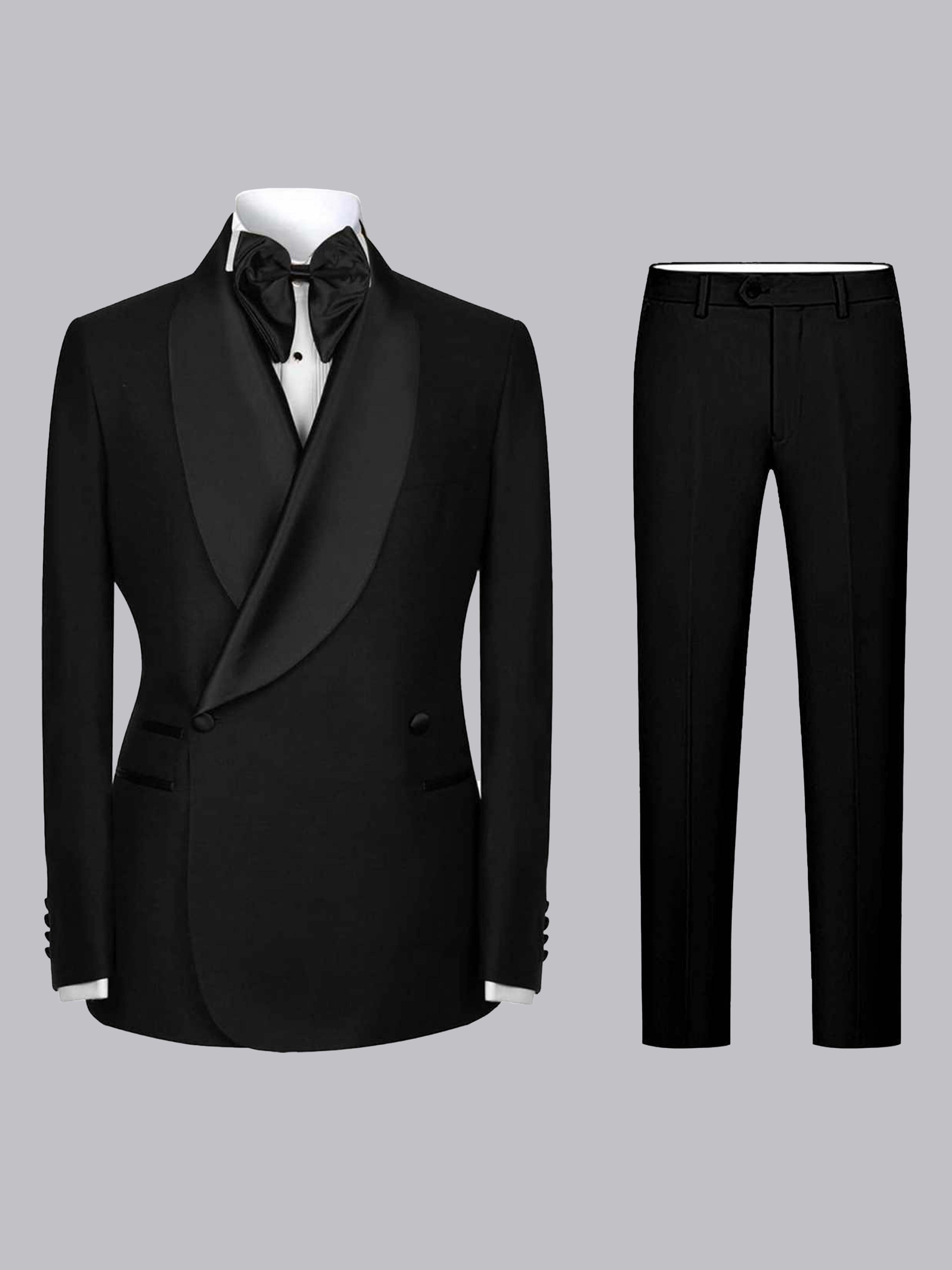 Stylish Casual Men‘s Patchwork Notch Lapel Double Breasted 2 Pieces Prom Suit