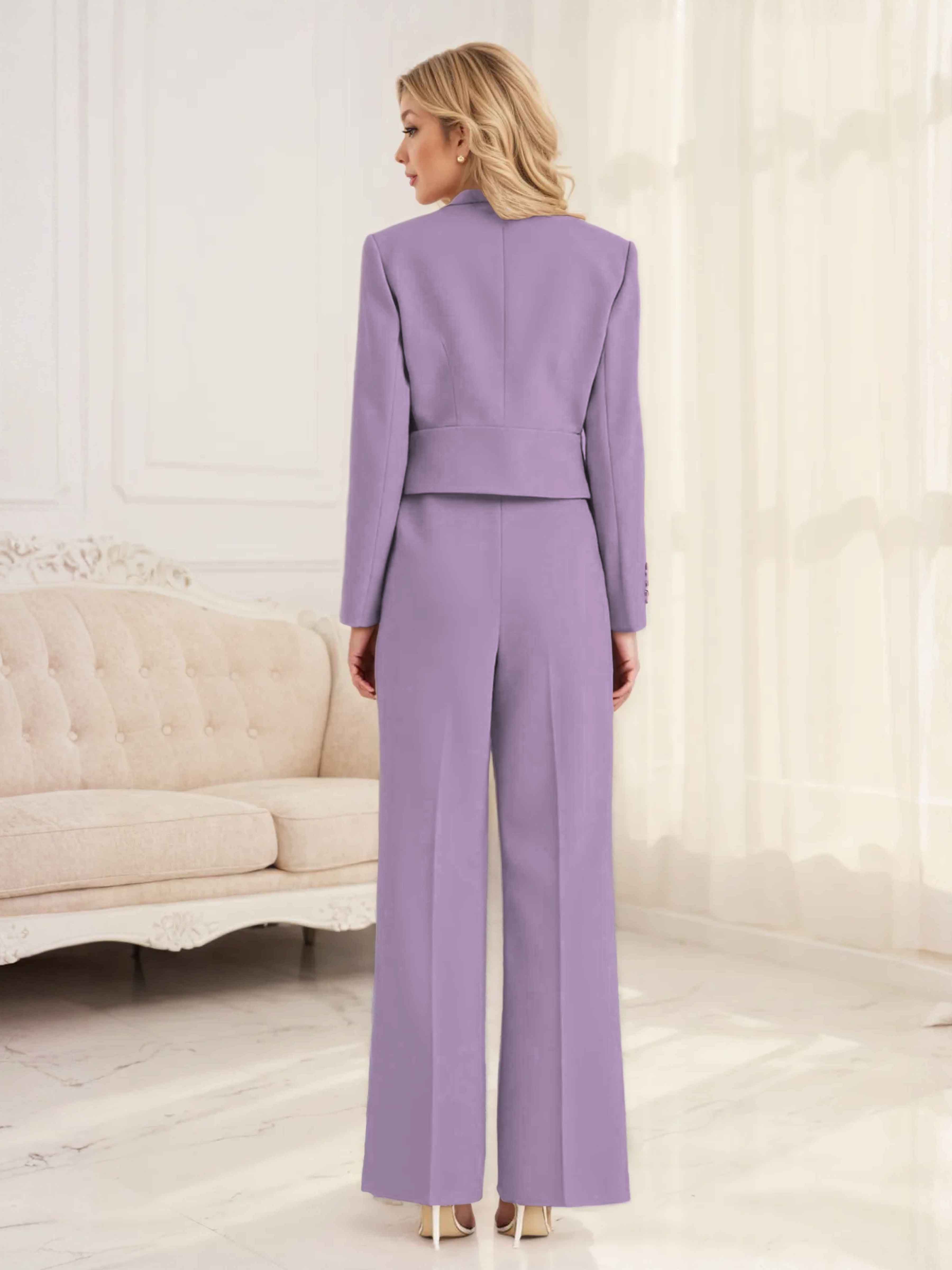 2 Pieces Notched Lapel One Button Women Suits UK