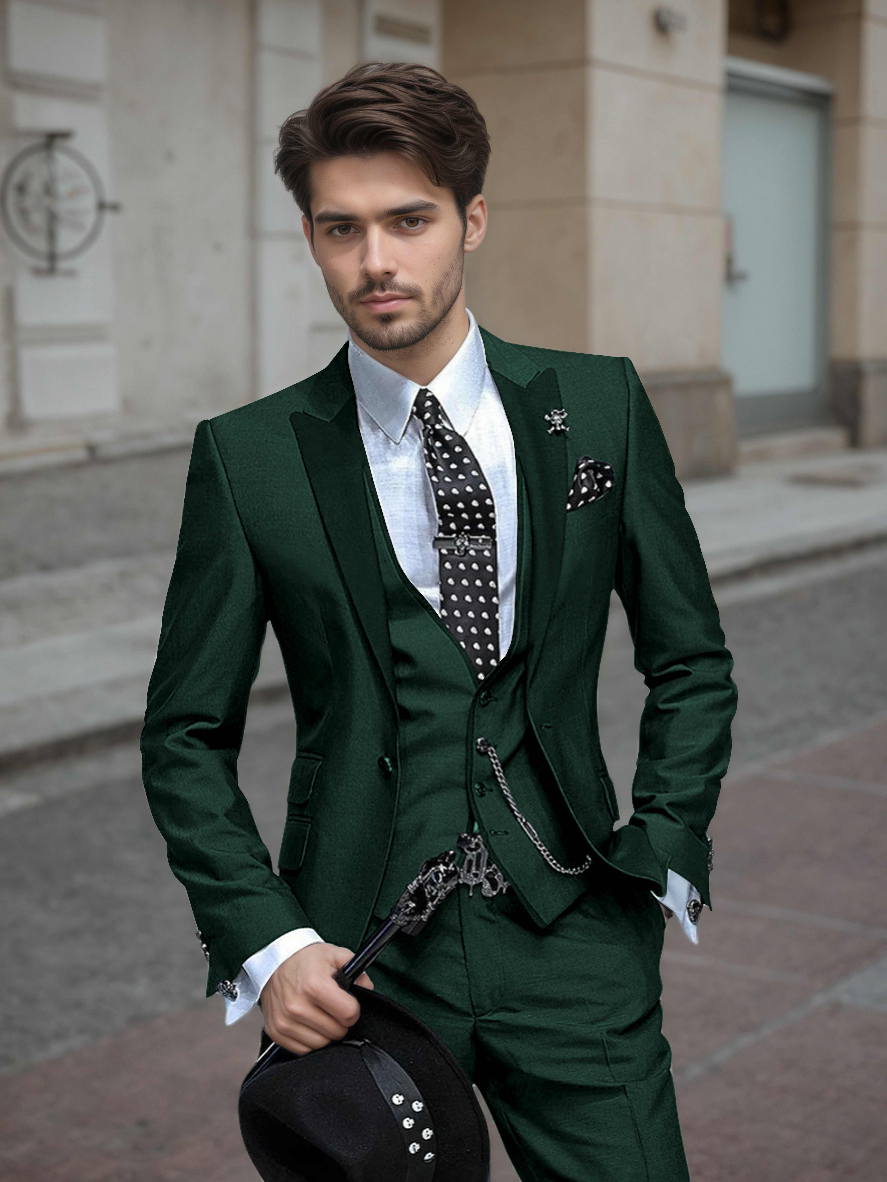 Tailored Men's Wedding Suit 3 Pieces One Button Formal Suits