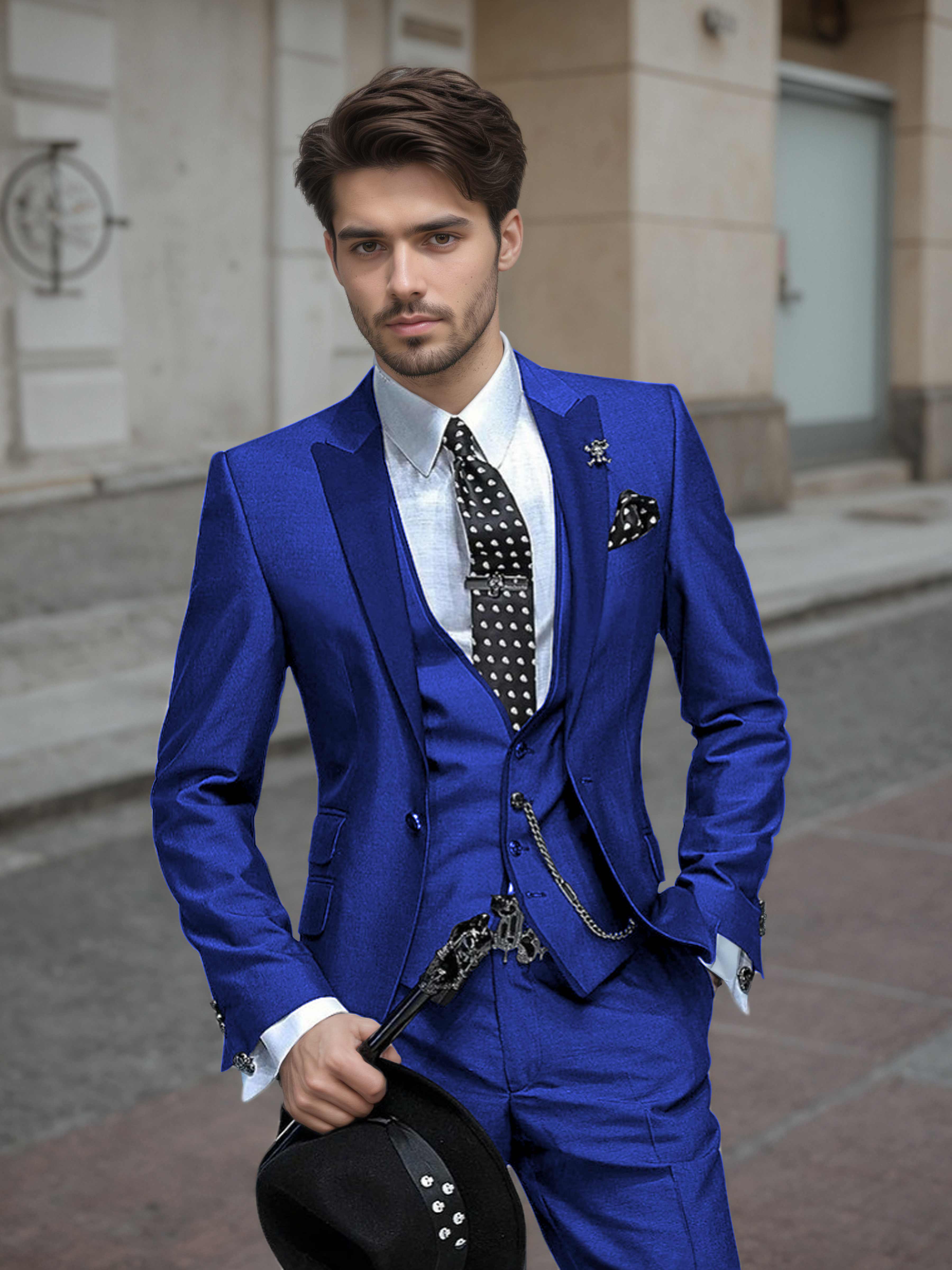 Tailored Men's Wedding Suit 3 Pieces One Button Formal Suits