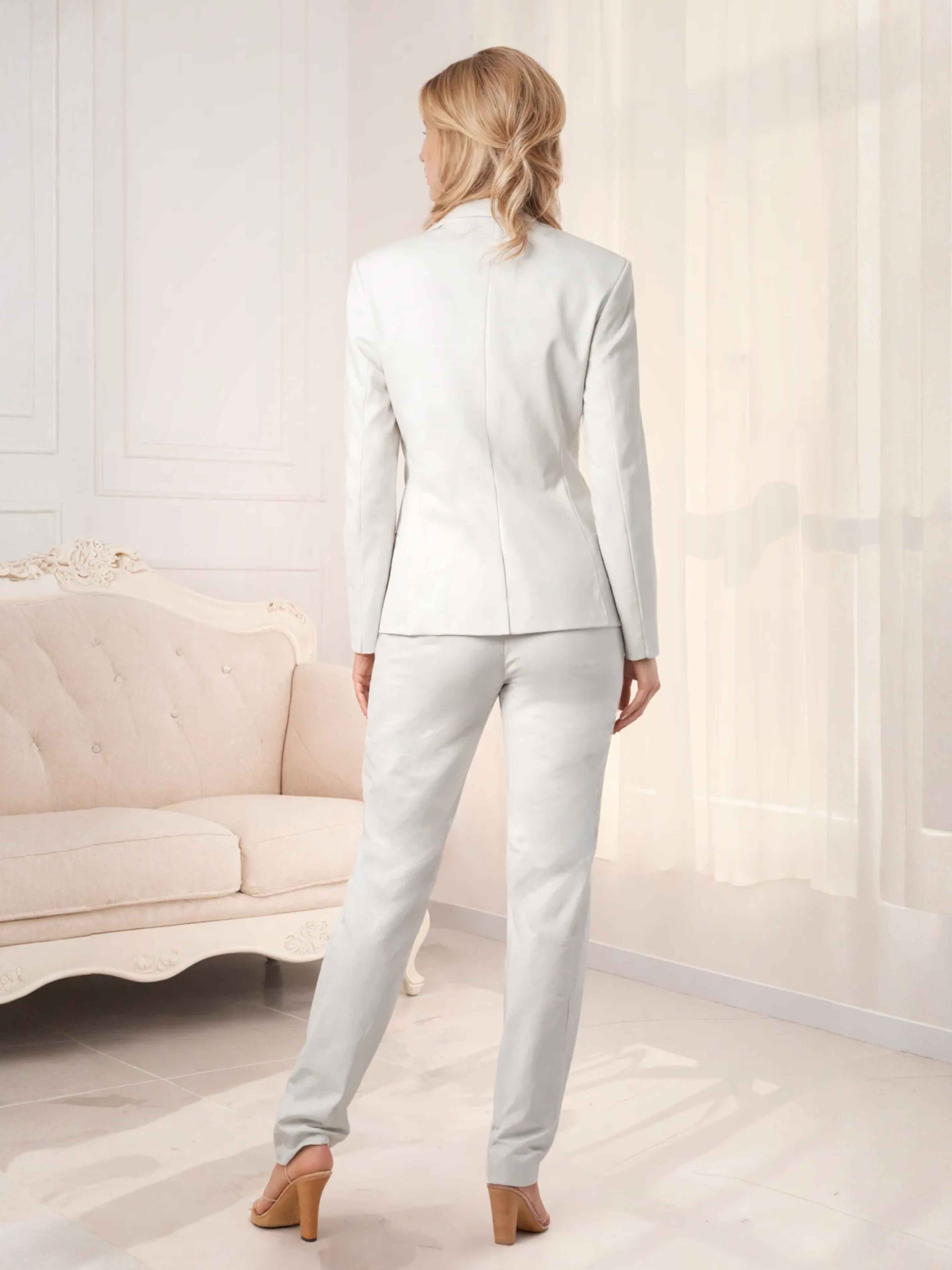 2 Pieces One Button Women Slim Fit Suits UK