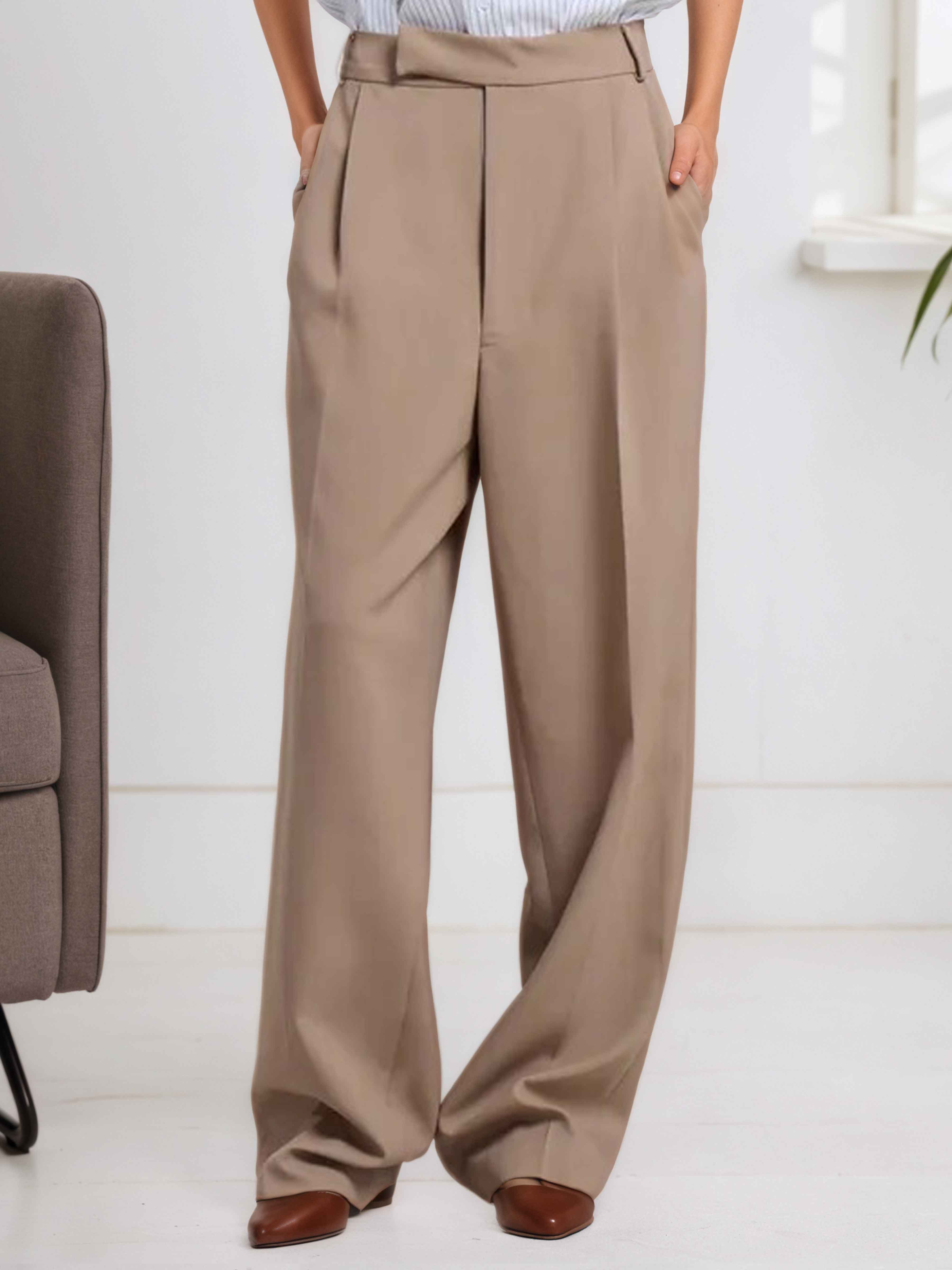 Women's Wide Leg Suit Trousers UK
