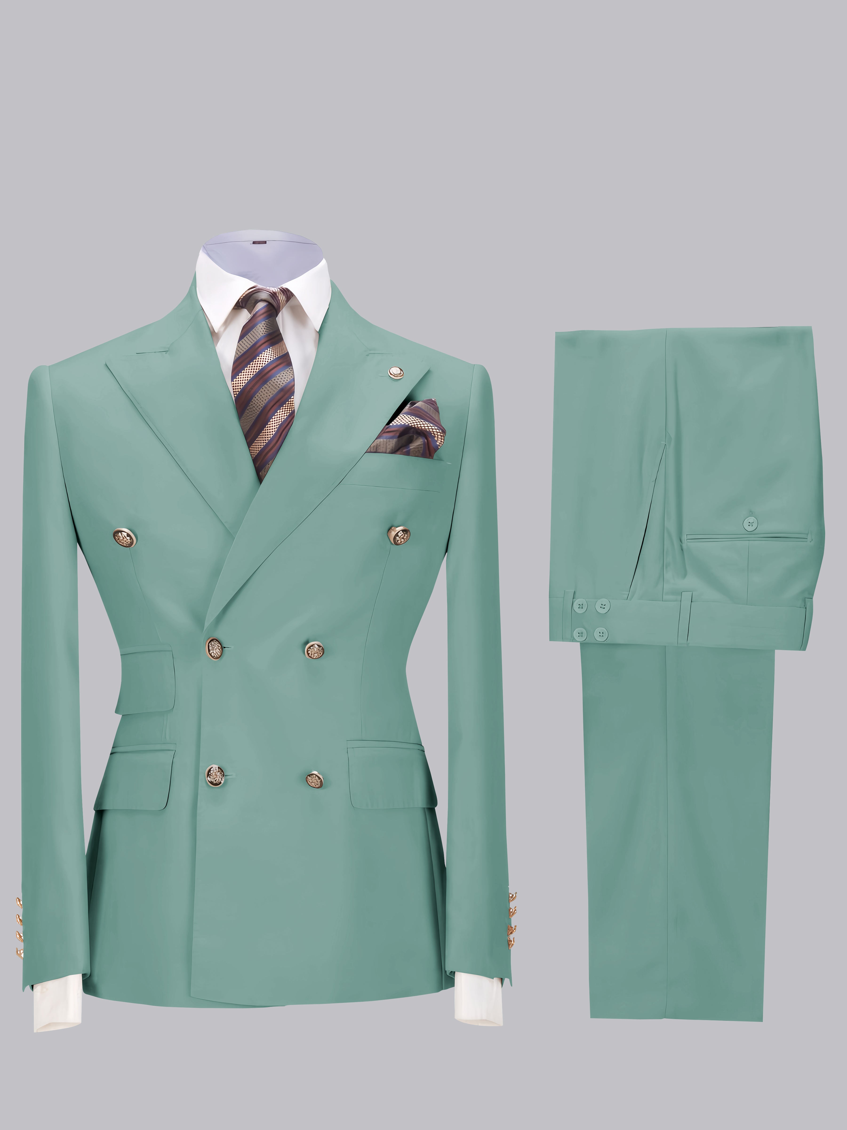 Refined Tailored Slim Fit Men's 2 Pieces Wedding Suits