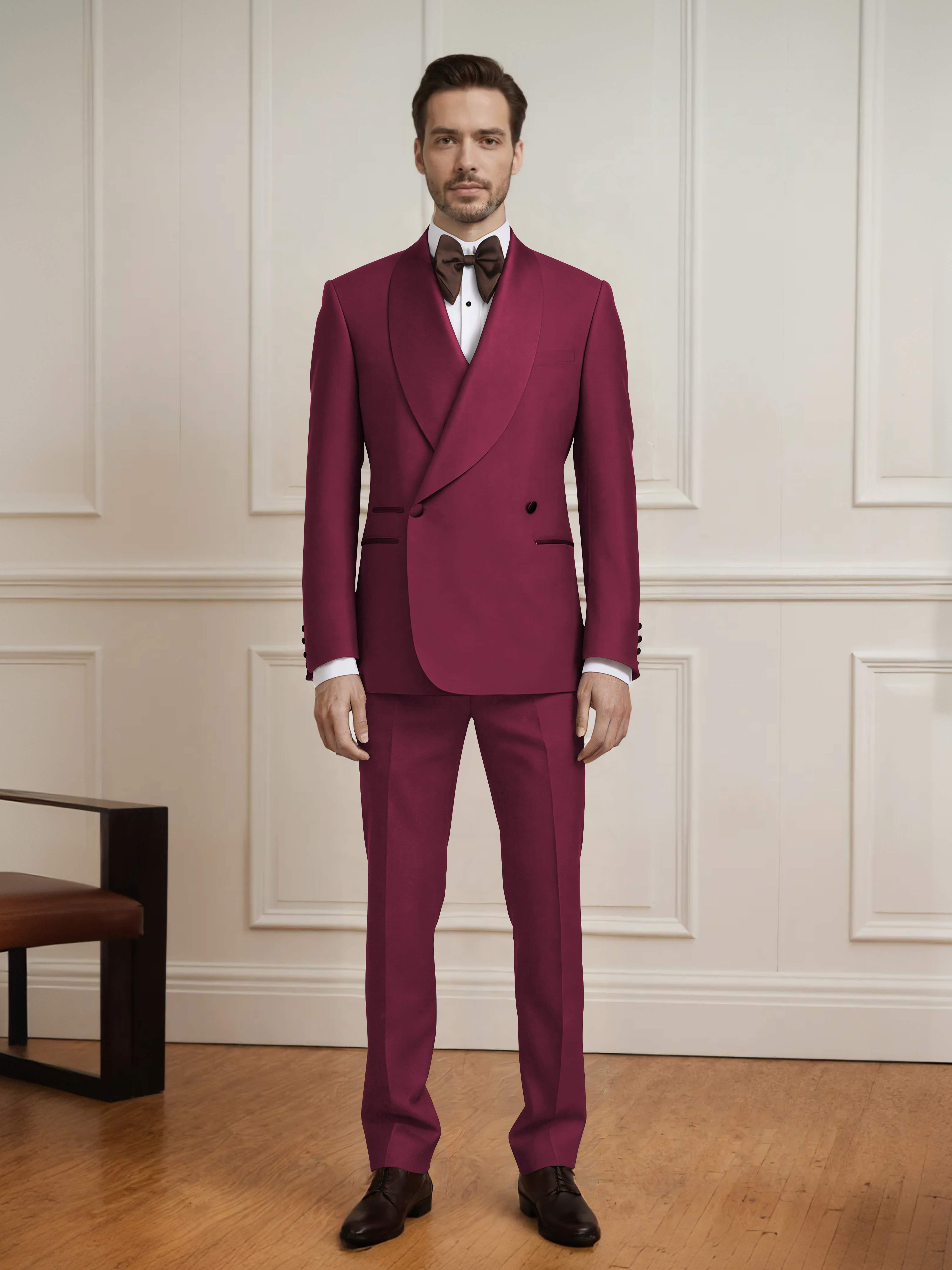 Versatile Men's Double Breasted 2 Pieces Wedding Suit