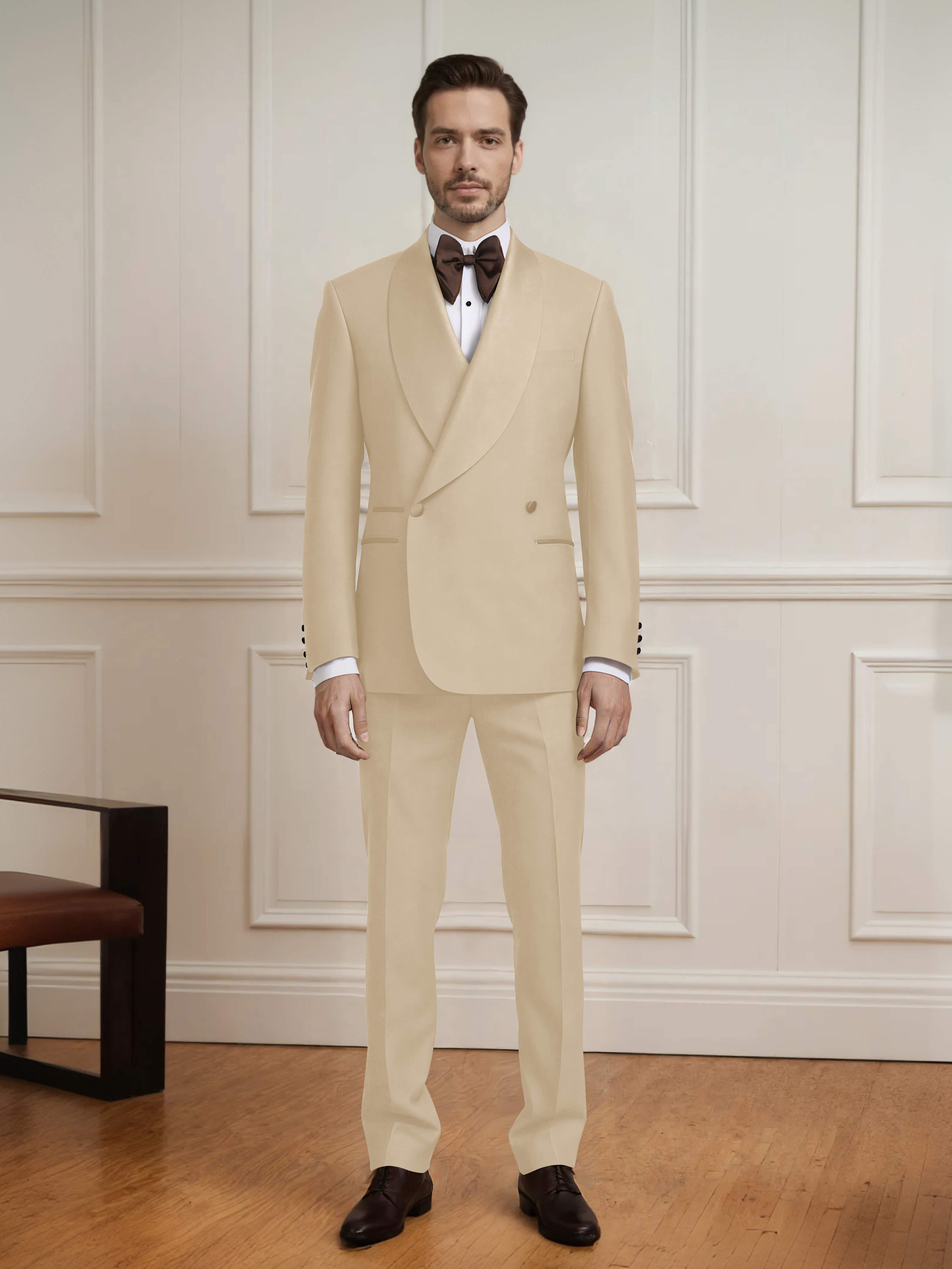 Versatile Men's Double Breasted 2 Pieces Wedding Suit