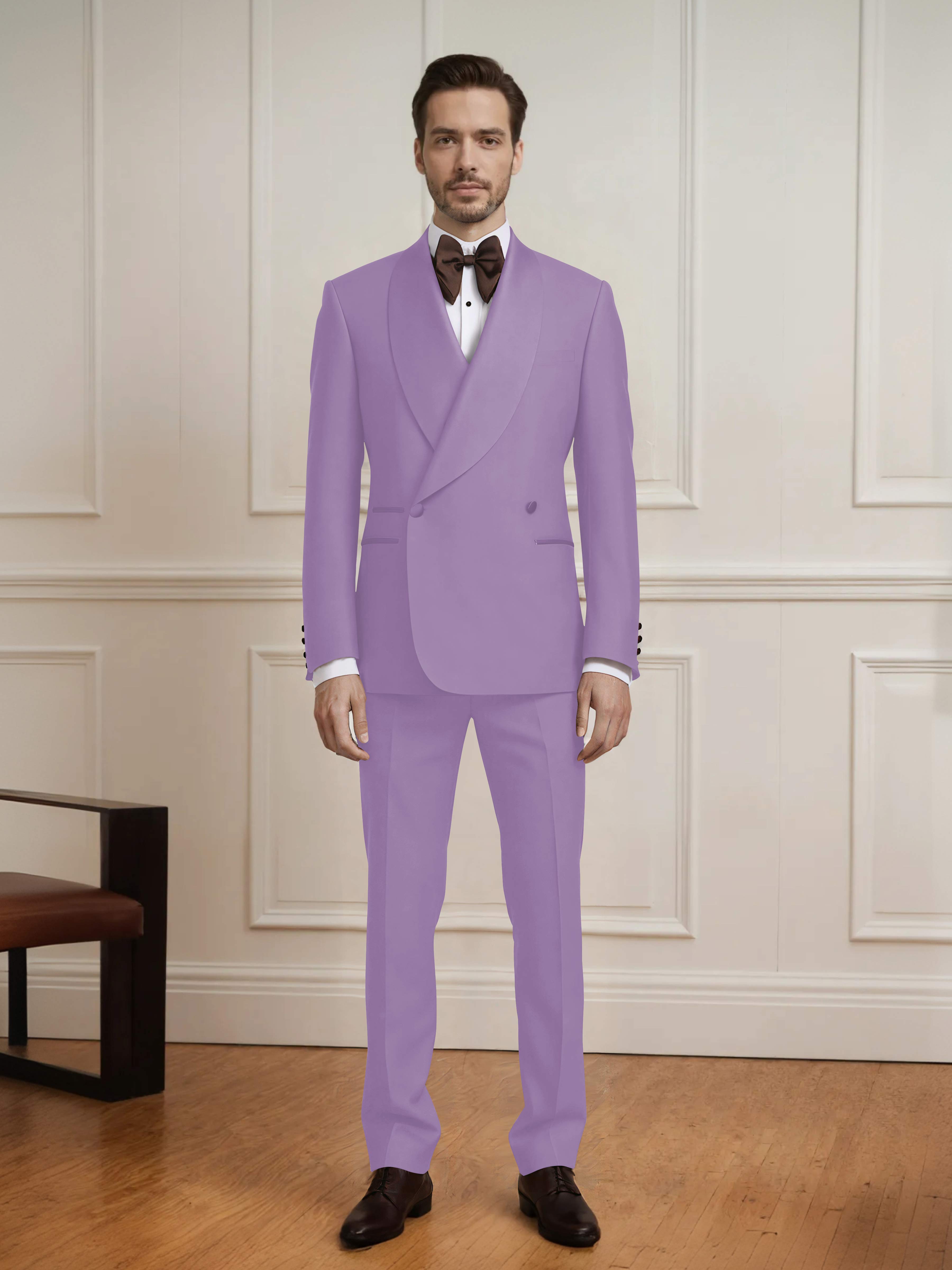 Versatile Men's Double Breasted 2 Pieces Wedding Suit