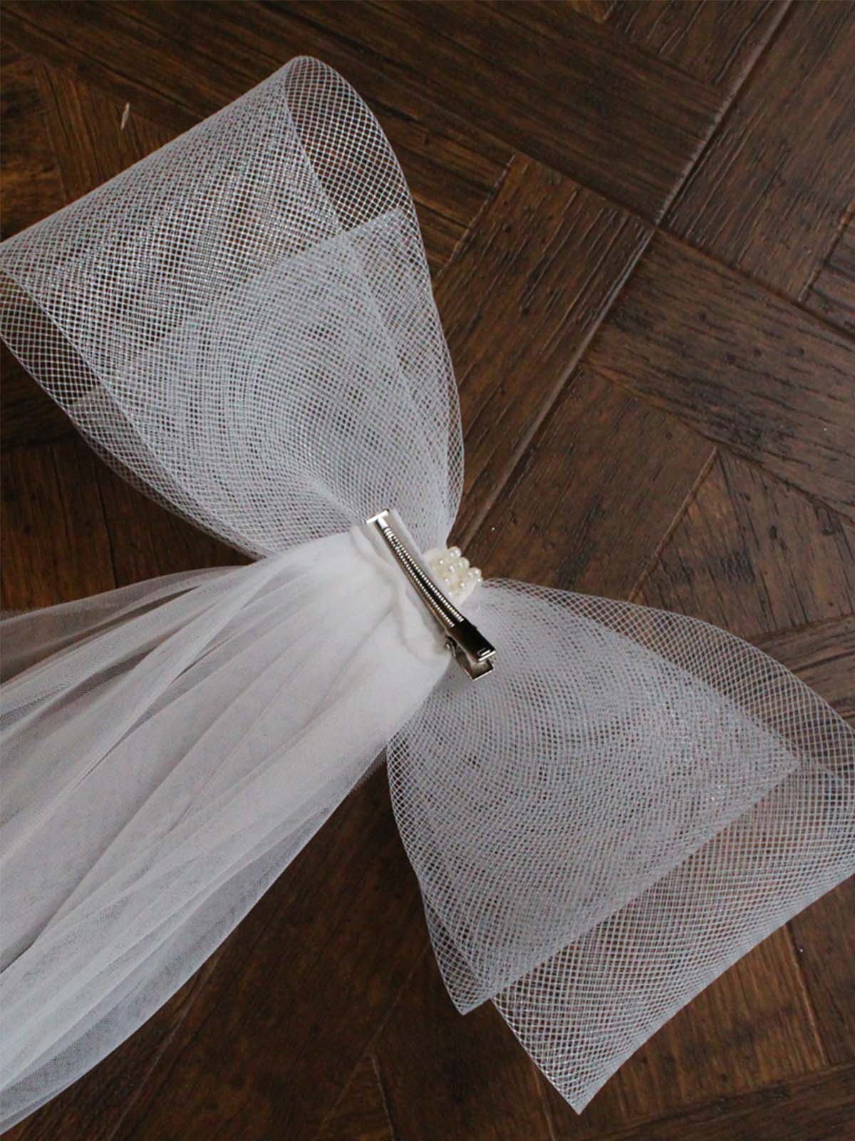 White Super Fairy Bow Knot Bridal Veil