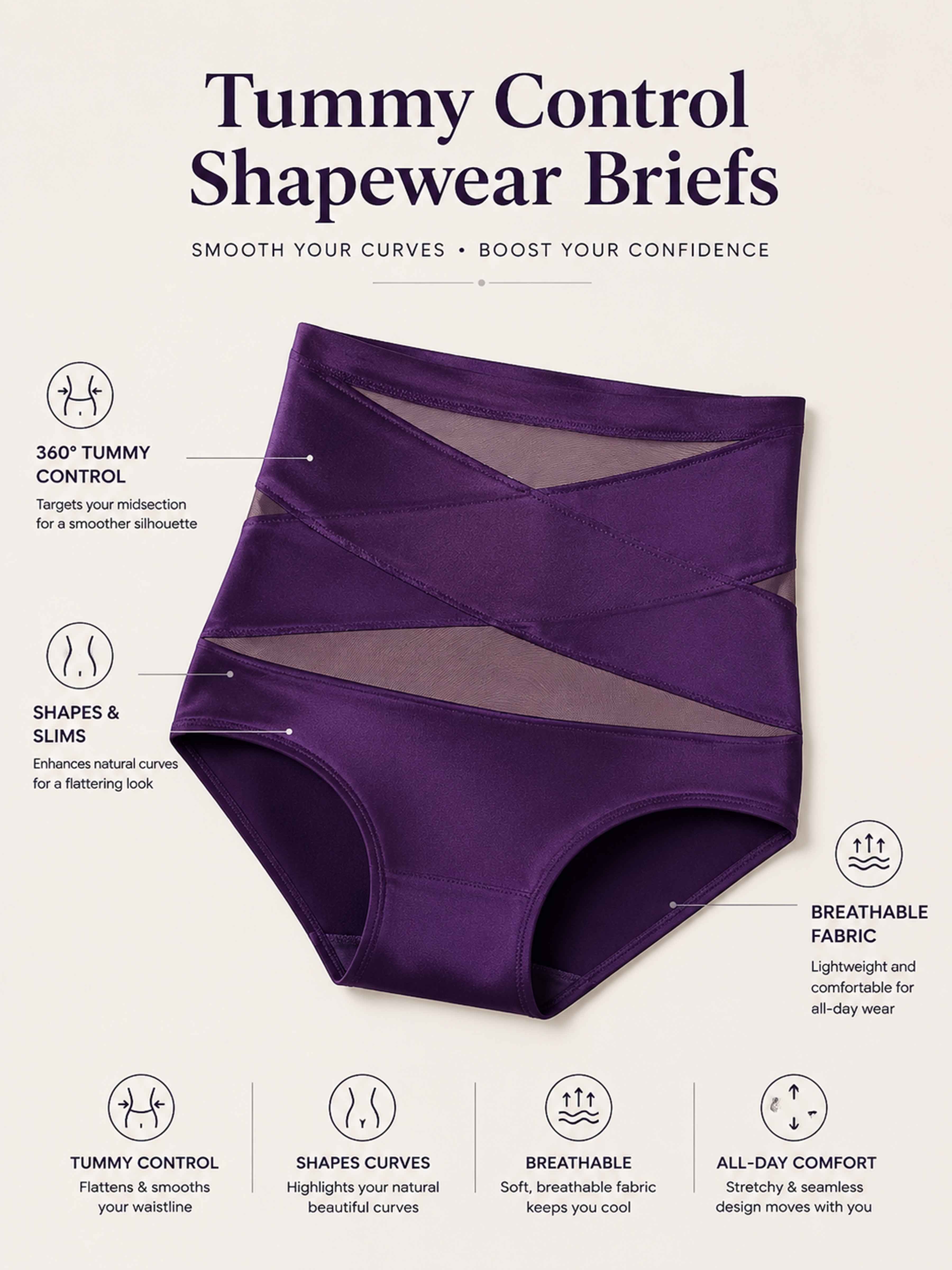 Women's High-Waisted Tummy Control Shapewear UK