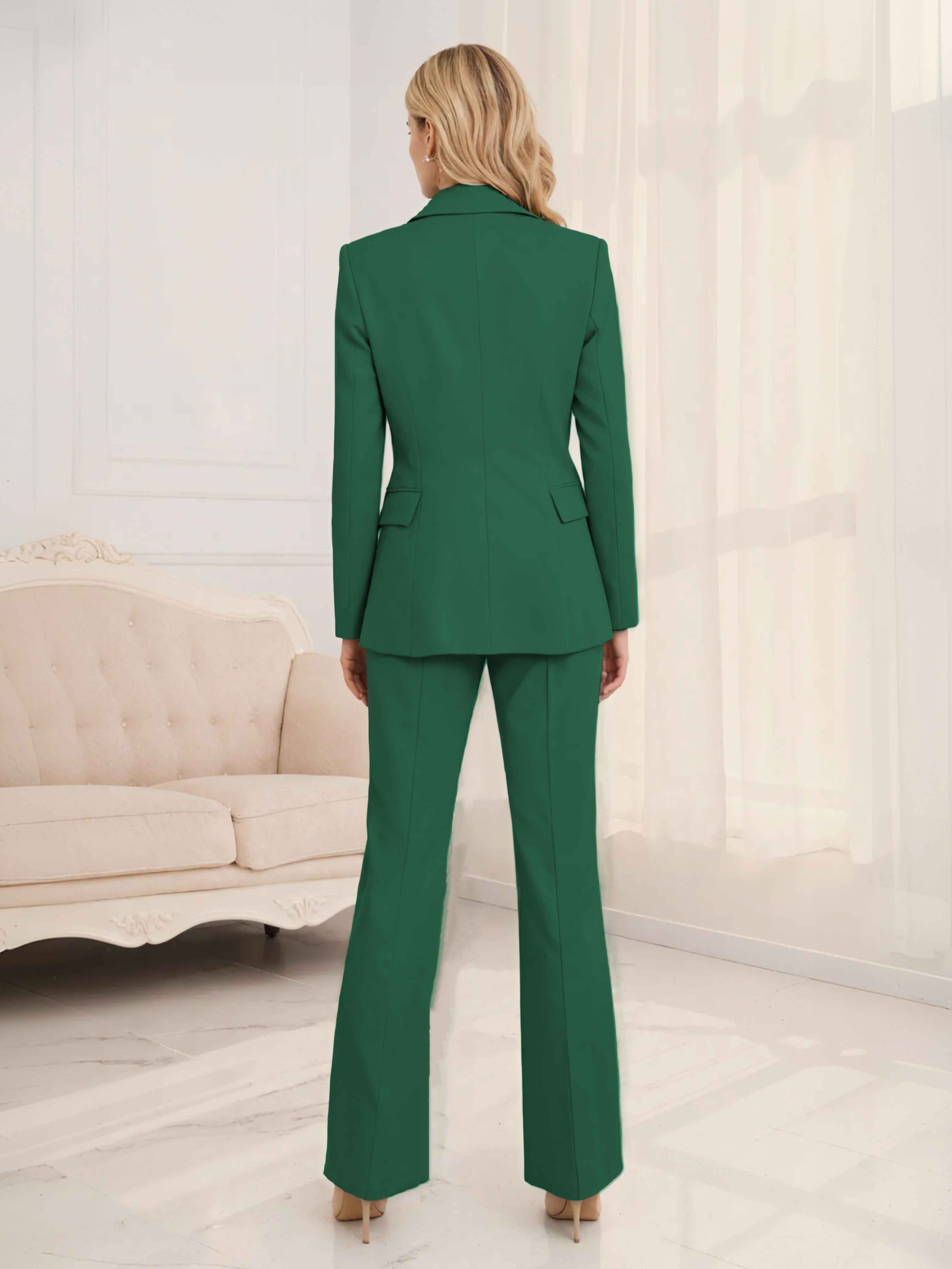 Women's Notched Lapel One Button 2 Pieces Suits UK