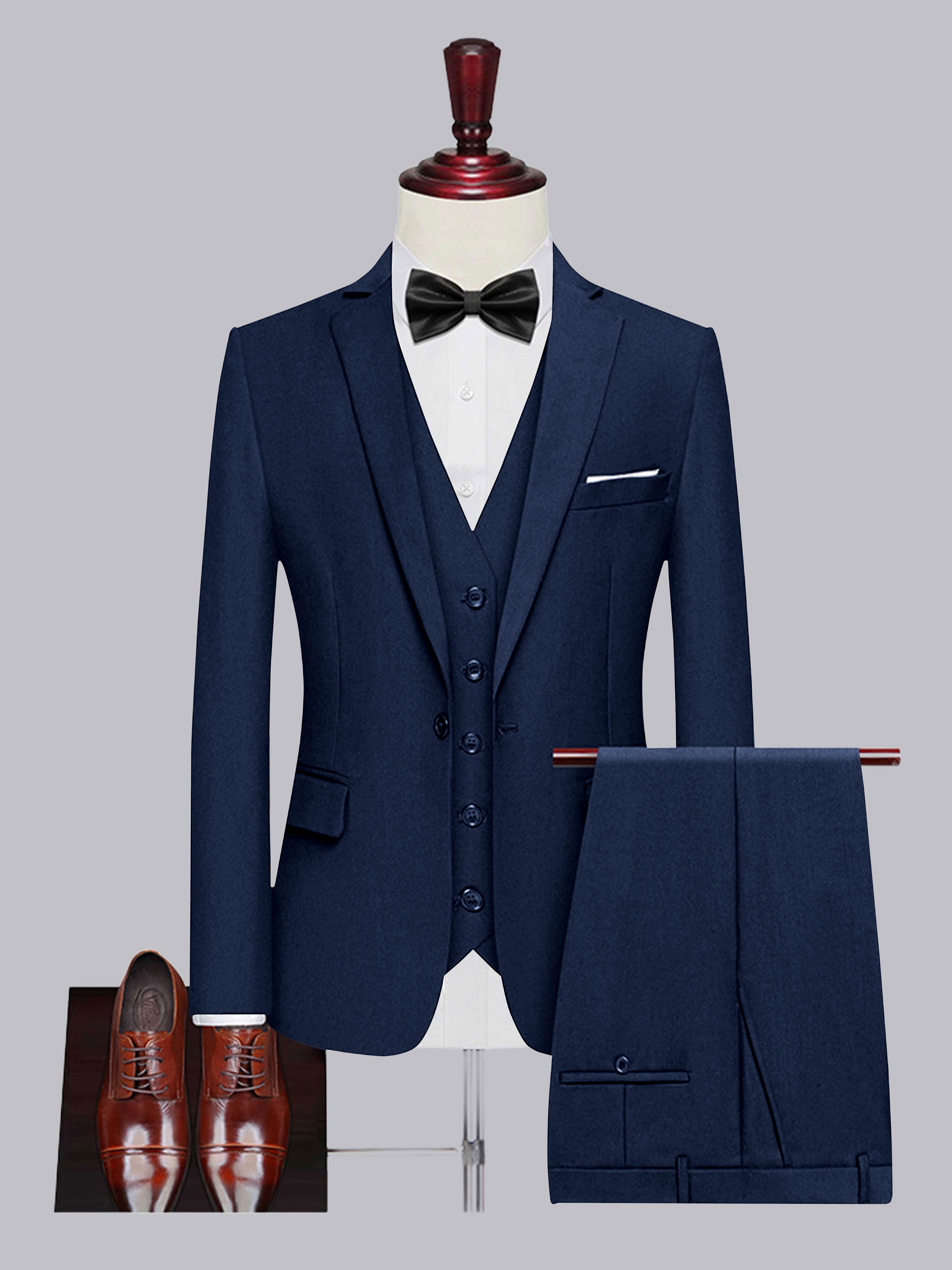 Men's One Button 3 Pieces Wedding Suits UK