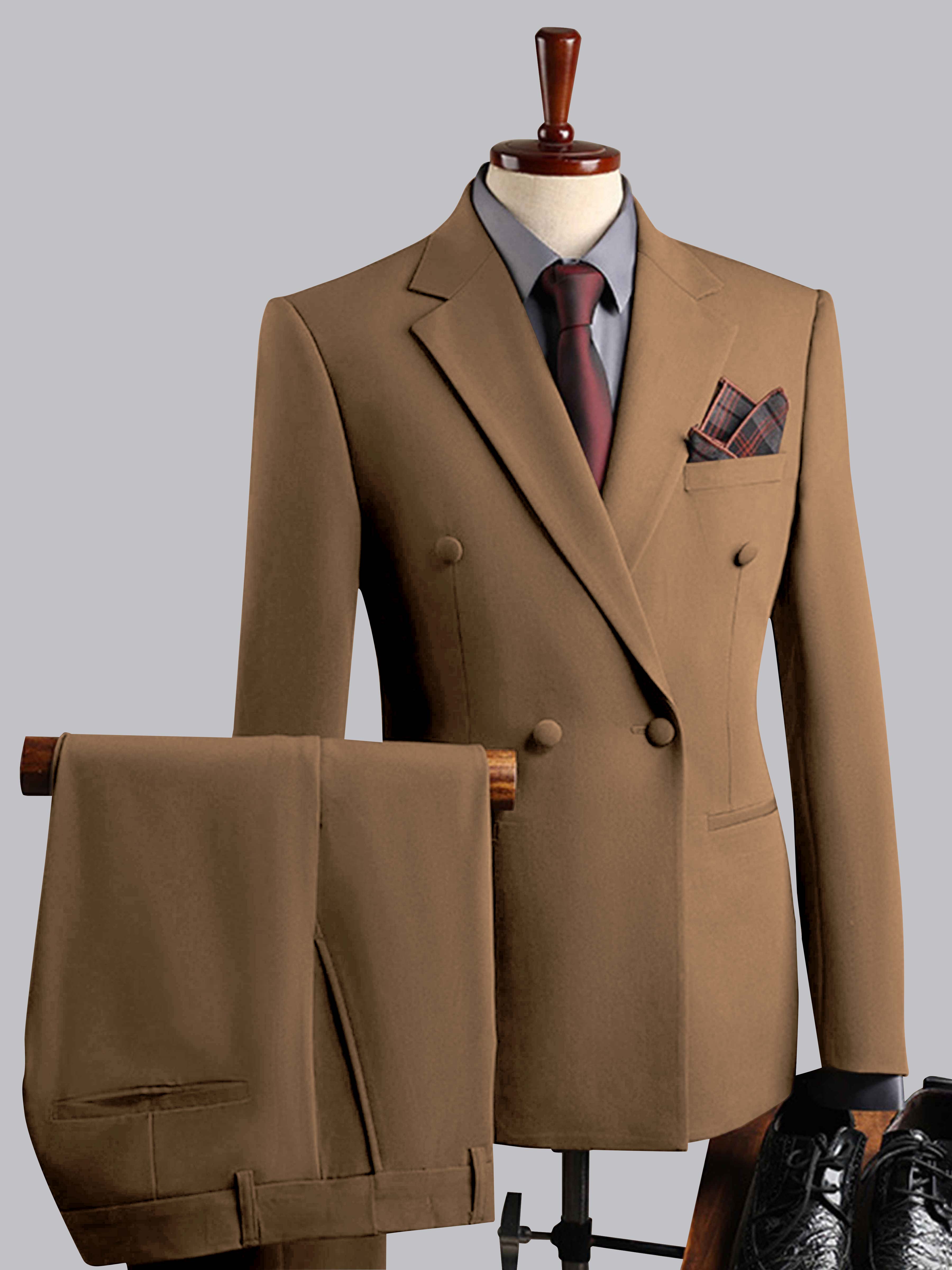 Elegant Men's Double Breasted 3 Pieces Wedding Suits UK