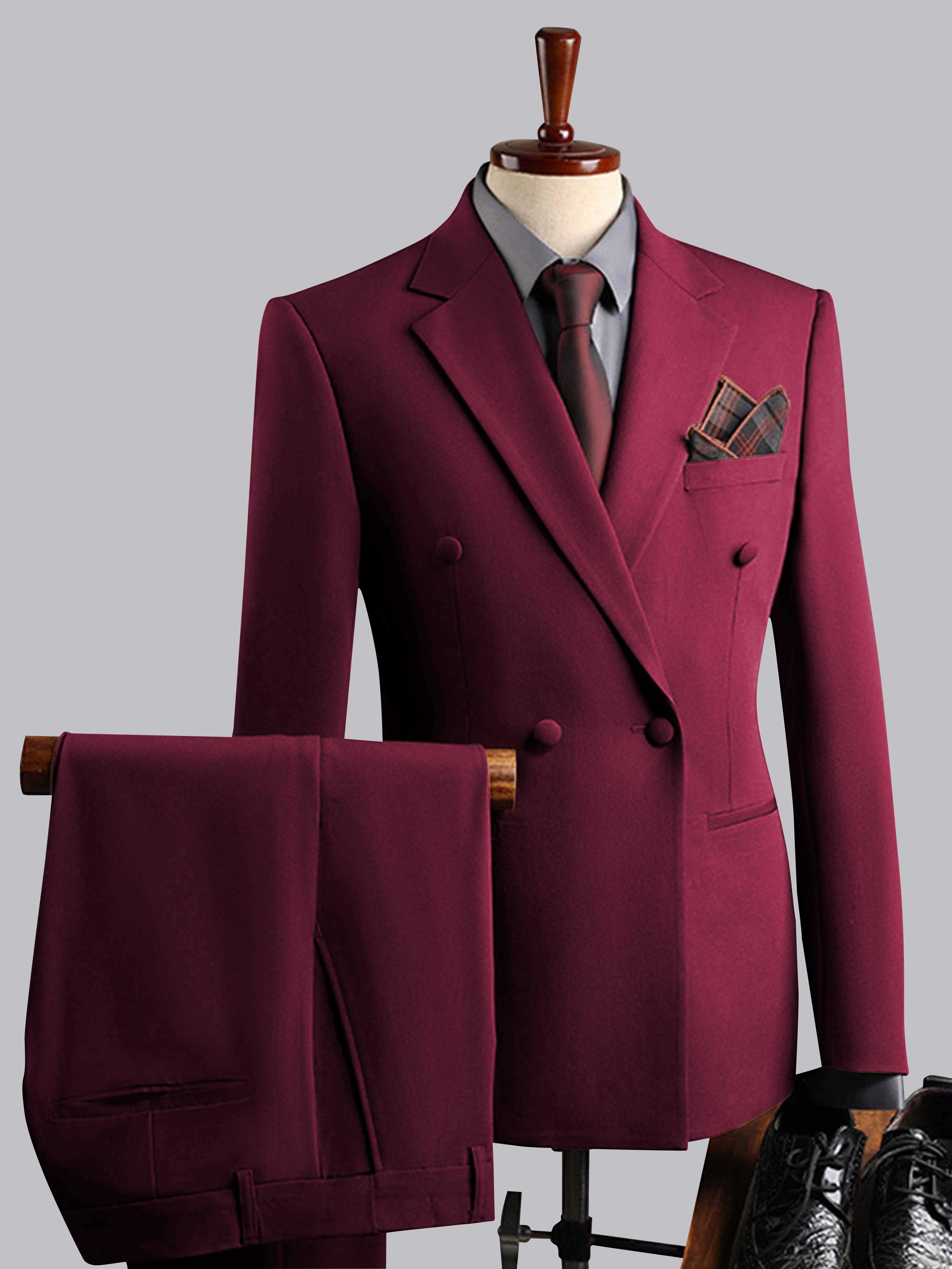 Elegant Men's Double Breasted 3 Pieces Wedding Suits UK