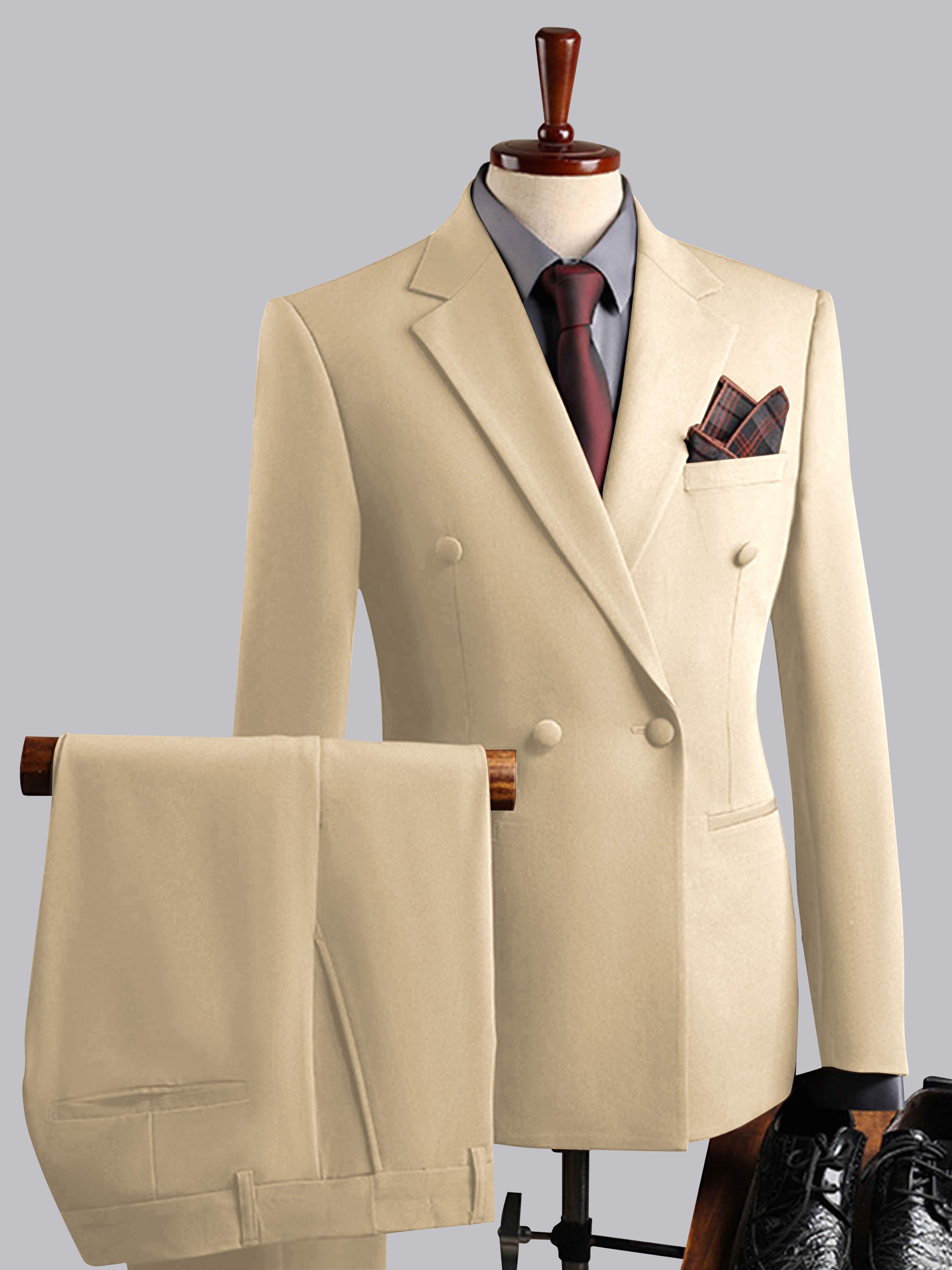 Elegant Men's Double Breasted 3 Pieces Wedding Suits UK