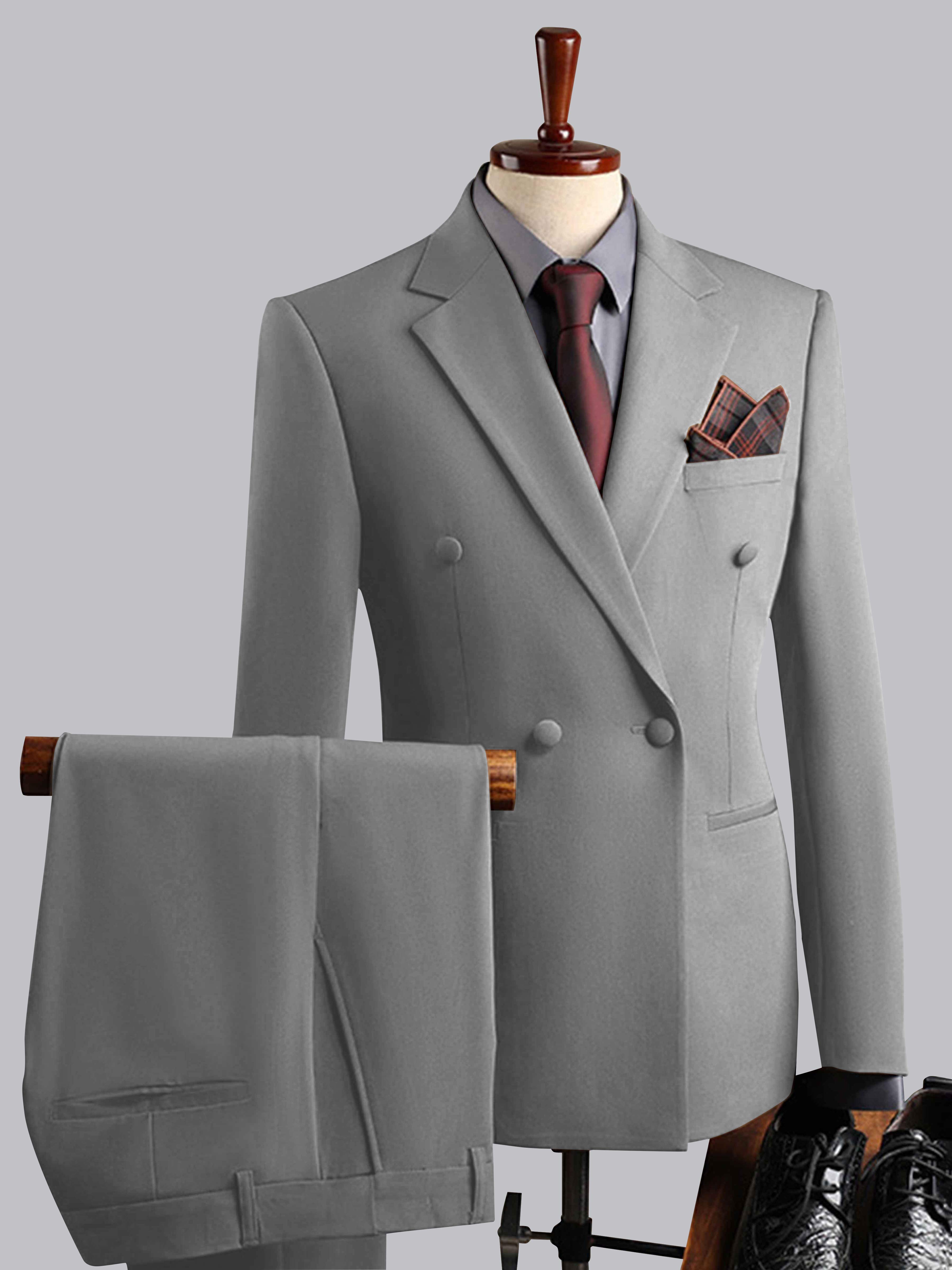 Elegant Men's Double Breasted 3 Pieces Wedding Suits UK