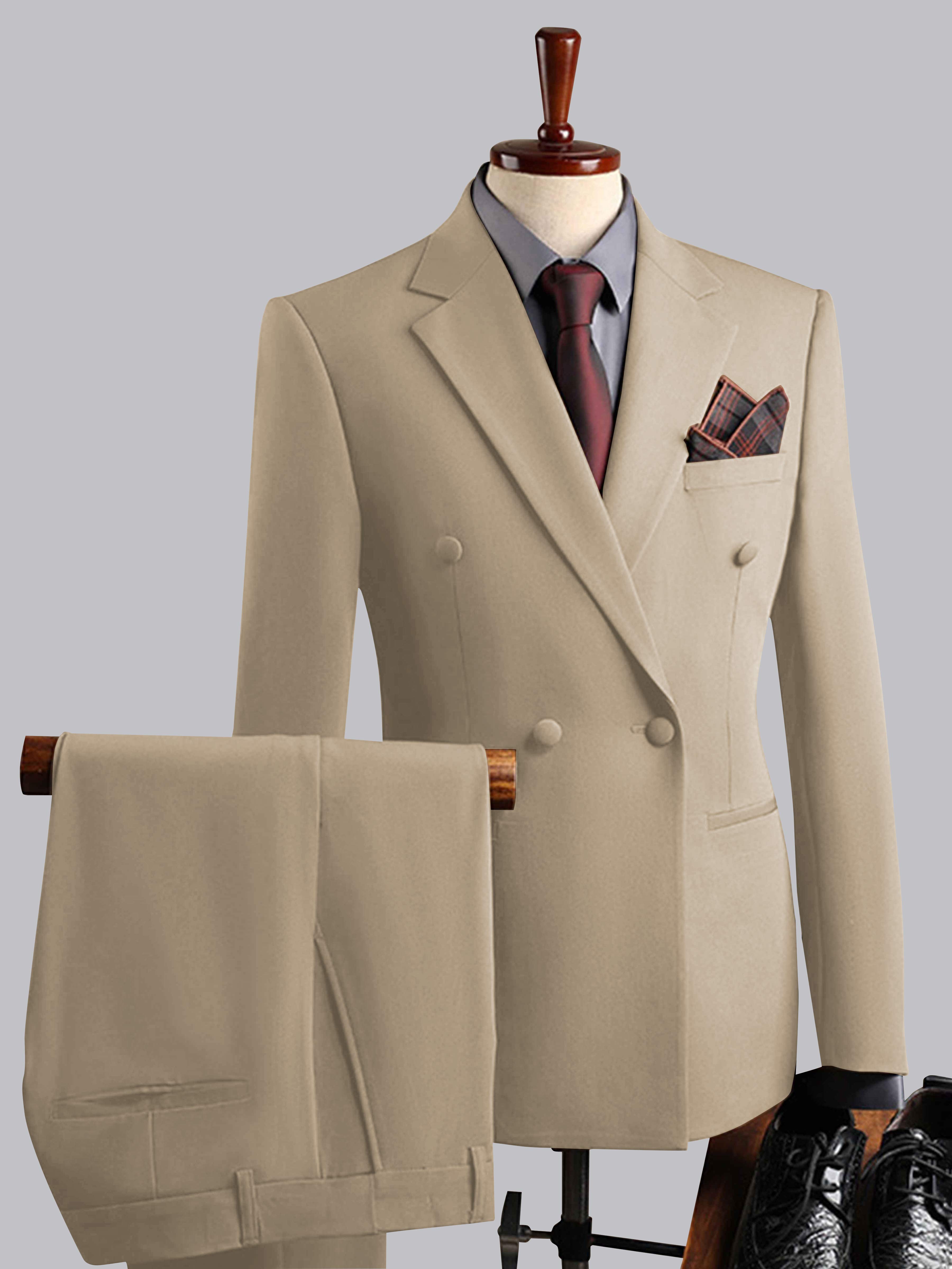 Elegant Men's Double Breasted 3 Pieces Wedding Suits UK