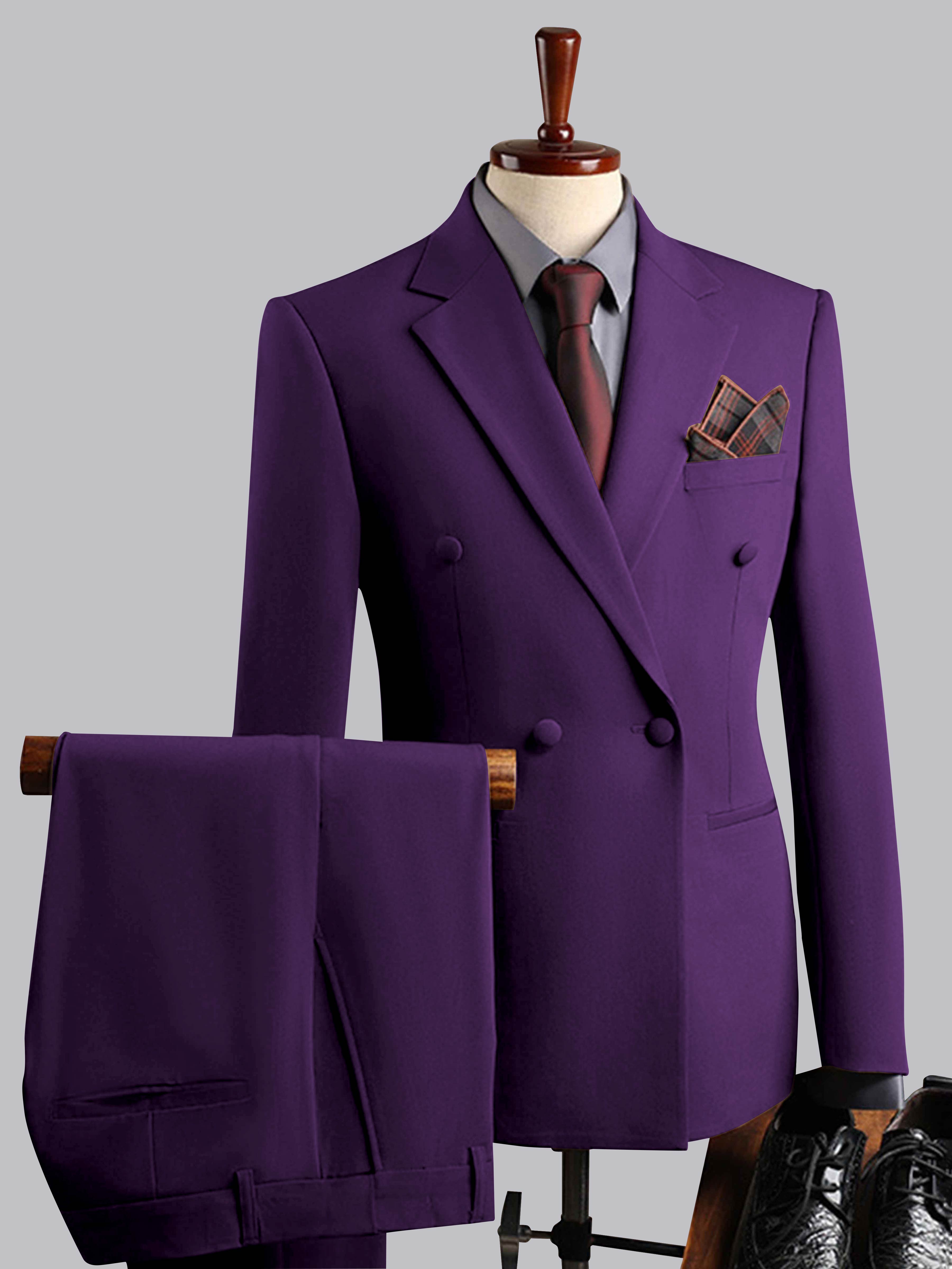 Elegant Men's Double Breasted 3 Pieces Wedding Suits UK