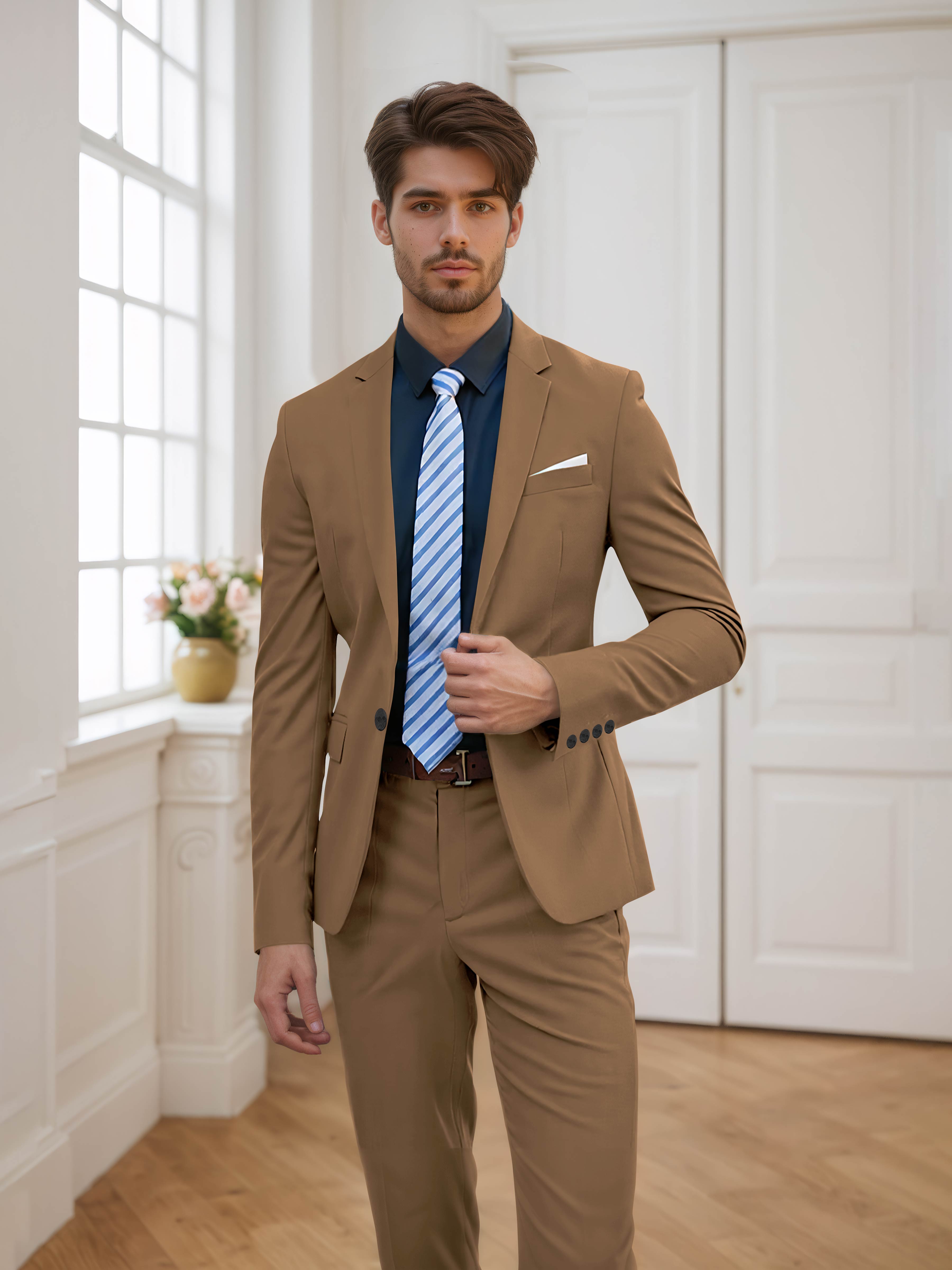Men's One Button 2 Pieces Wedding Suits UK