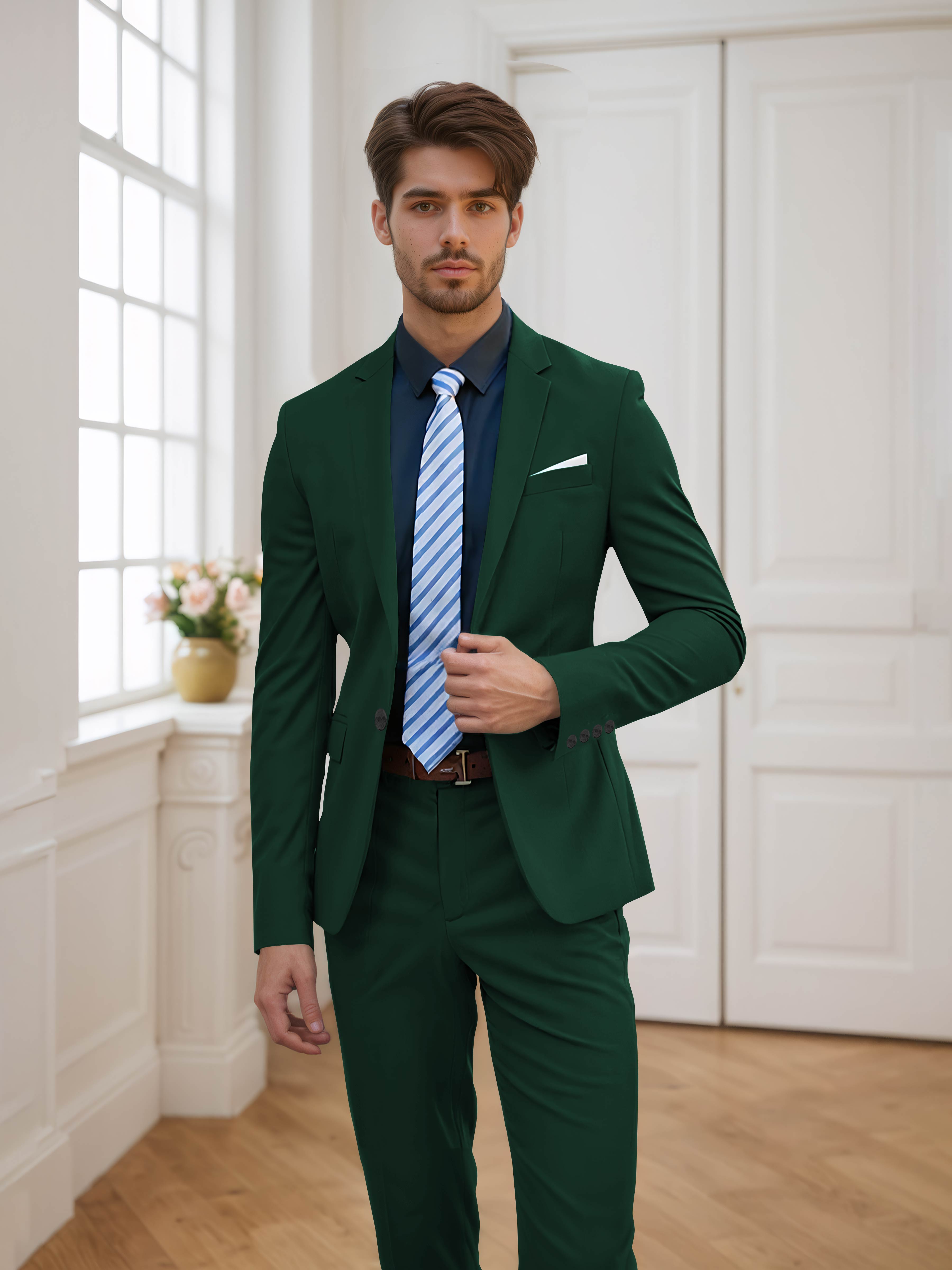 Men's One Button 2 Pieces Wedding Suits UK
