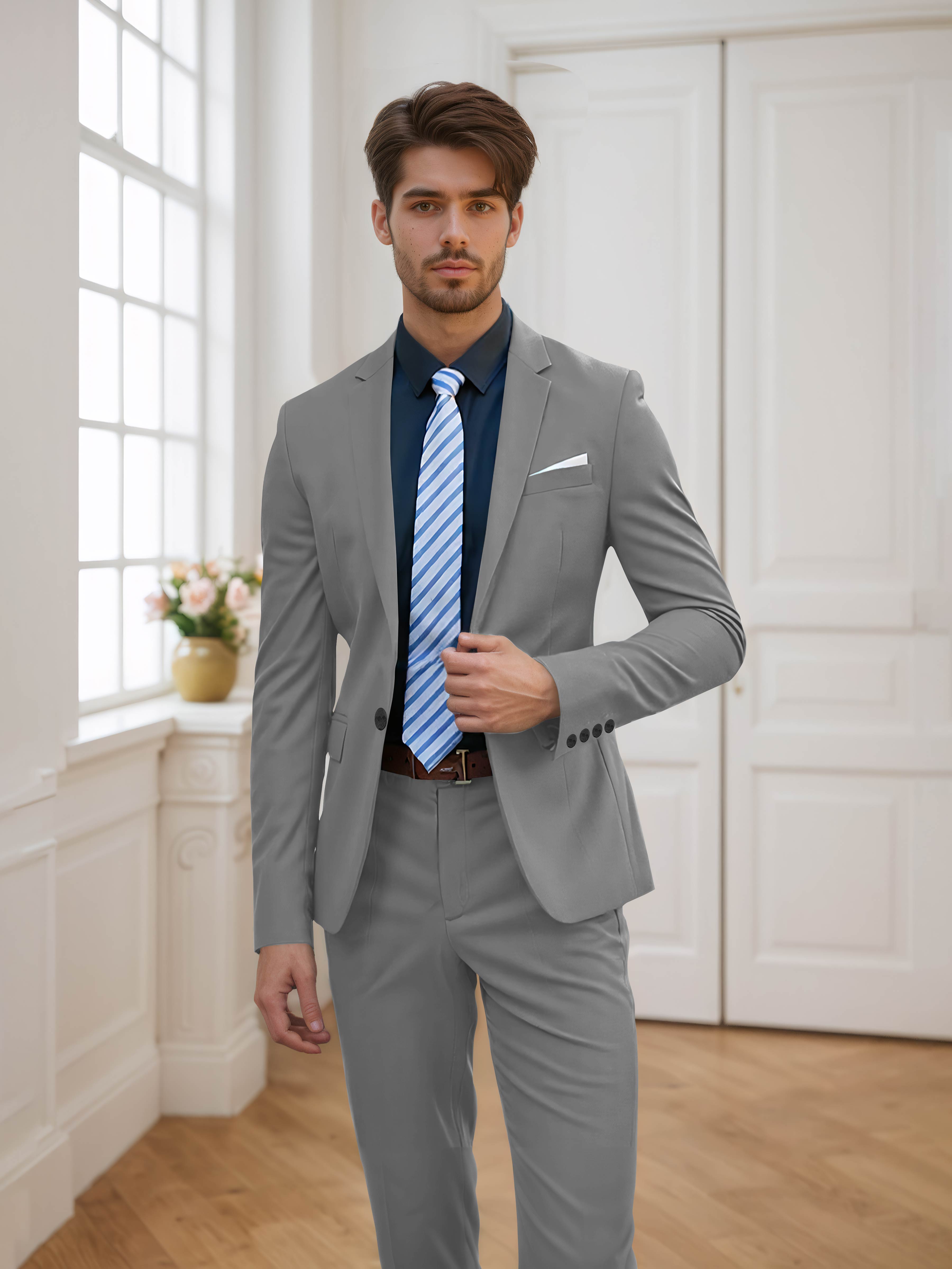 Men's One Button 2 Pieces Wedding Suits UK