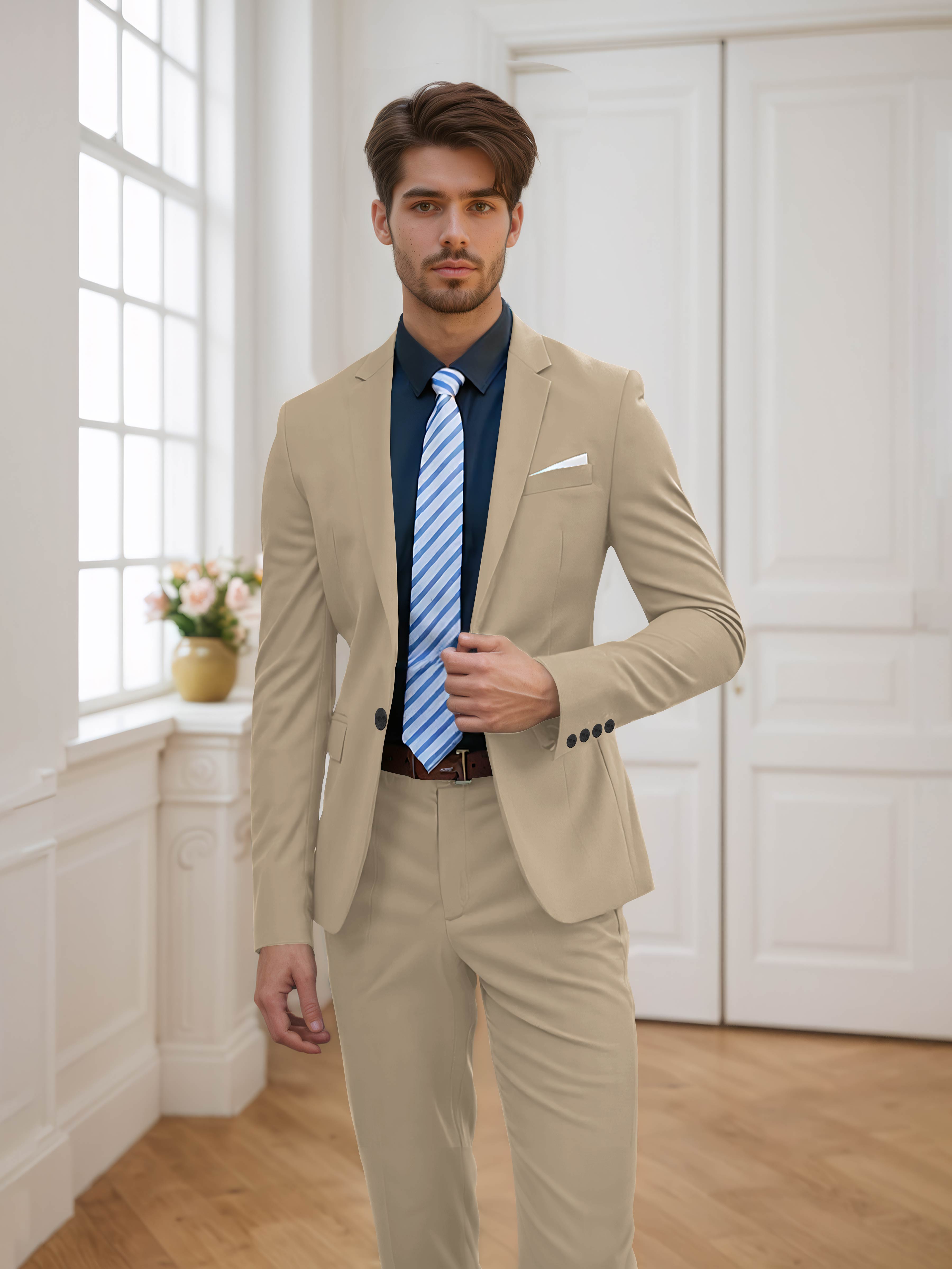 Men's One Button 2 Pieces Wedding Suits UK