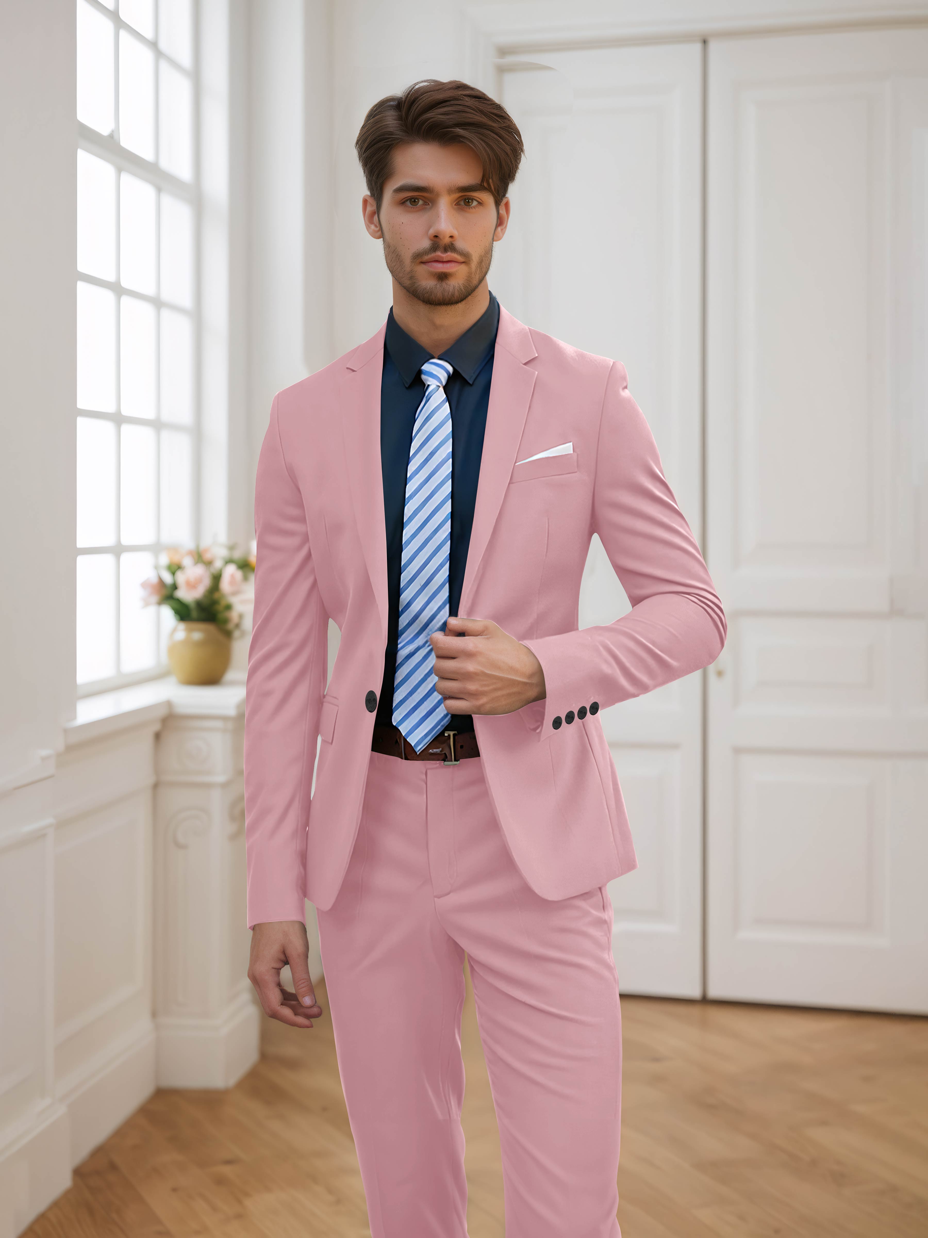 Men's One Button 2 Pieces Wedding Suits UK